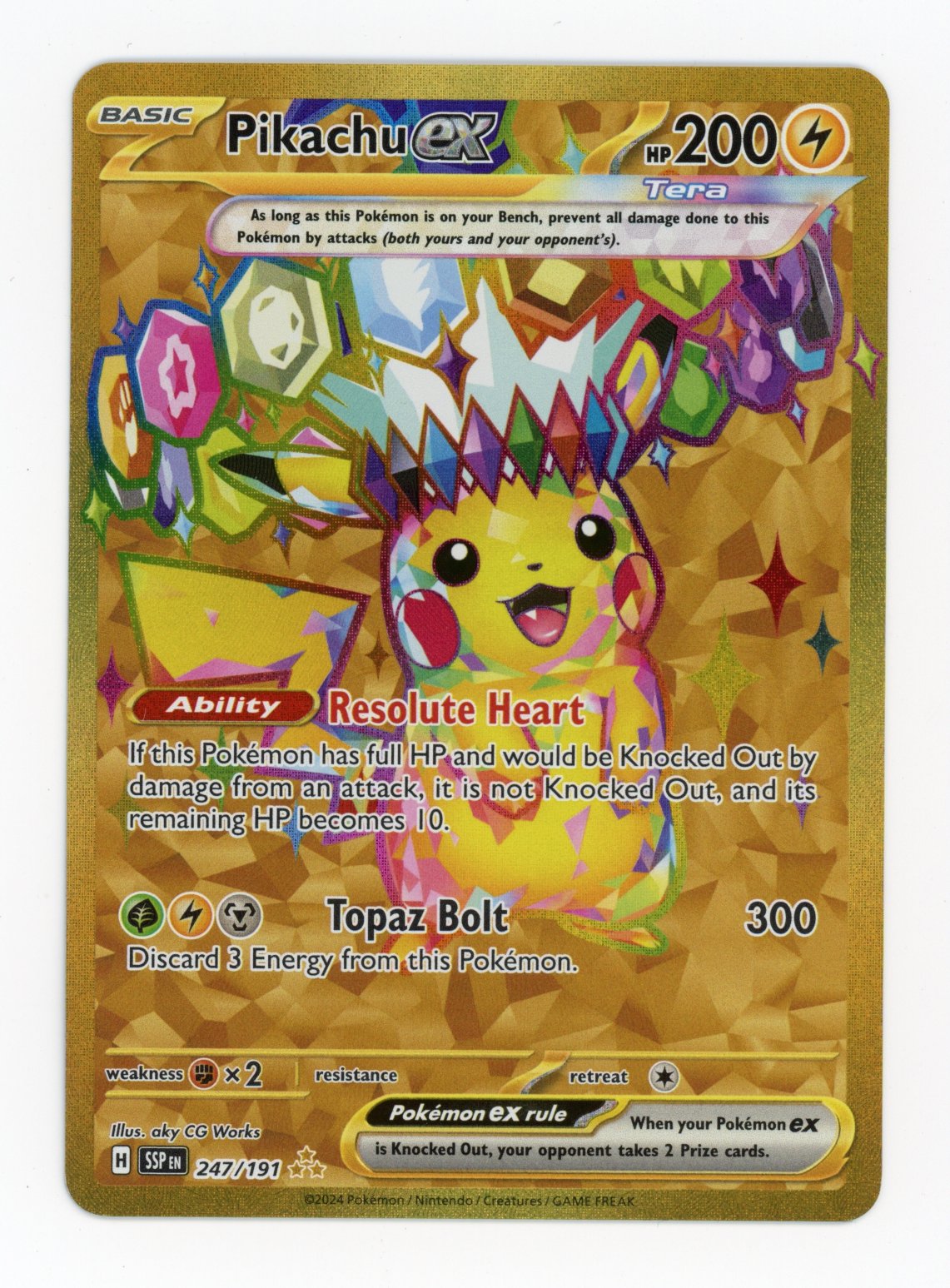 Pikachu ex - #247/191 - Pokémon Scarlet & Violet - Surging Sparks