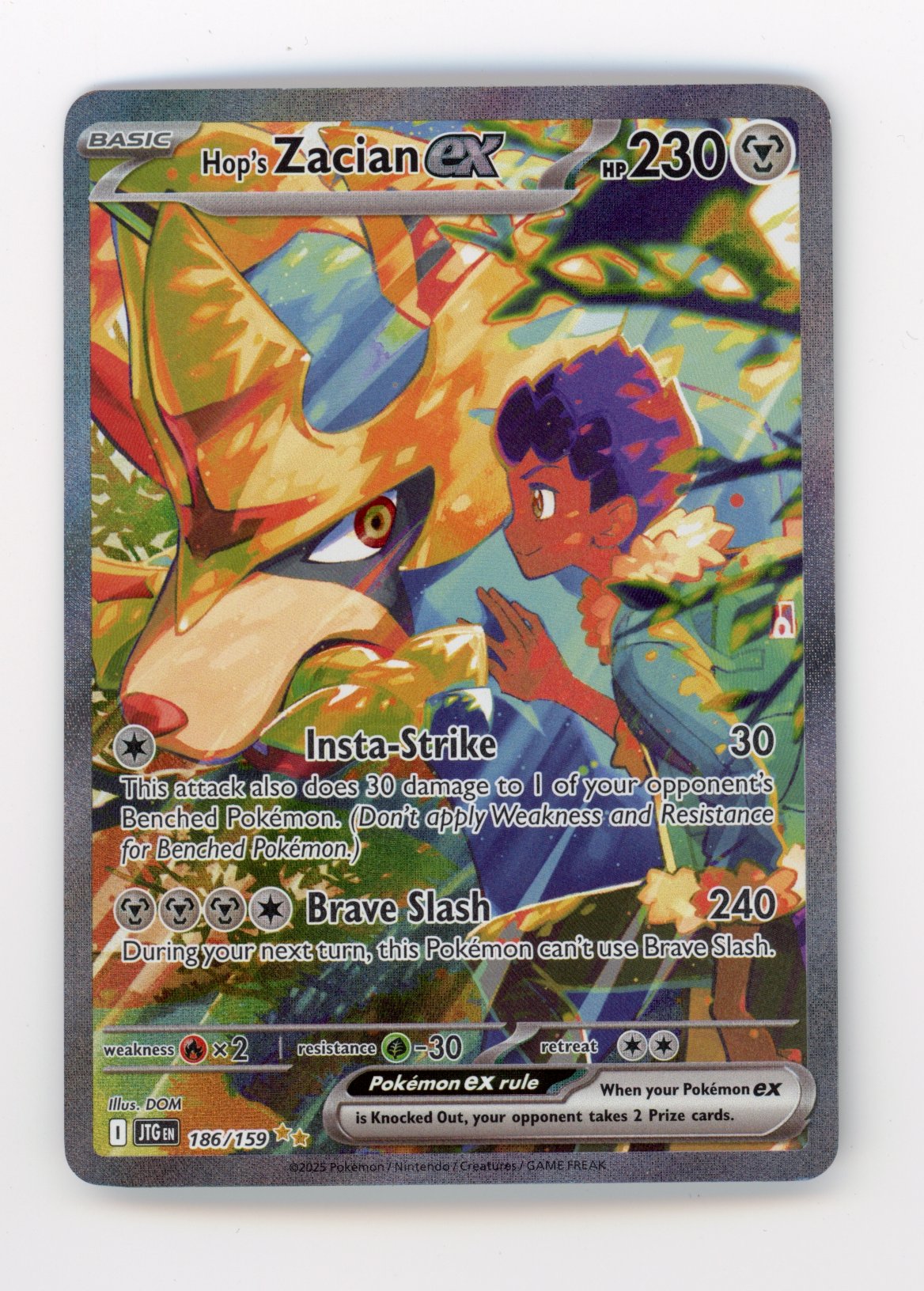 Hop's Zacian ex - #186/159 - Pokémon Scarlet & Violet - Journey Together