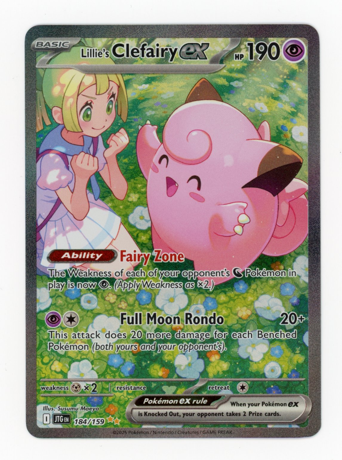 Lillie's Clefairy ex - #184/159 - Pokémon Scarlet & Violet - Journey Together