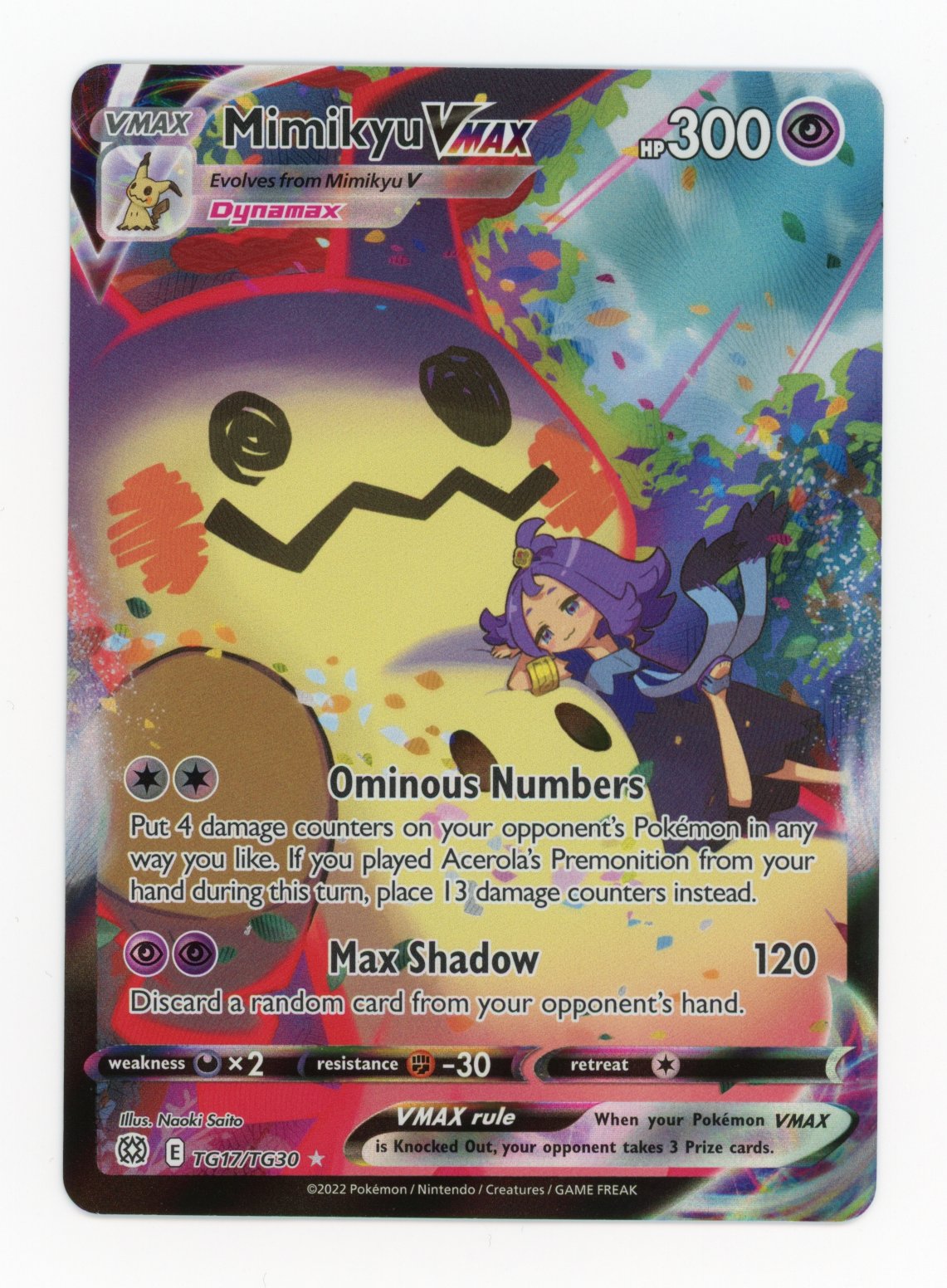 Mimikyu VMAX - #TG17/TG30 - Pokémon Sword & Shield - Brilliant Stars