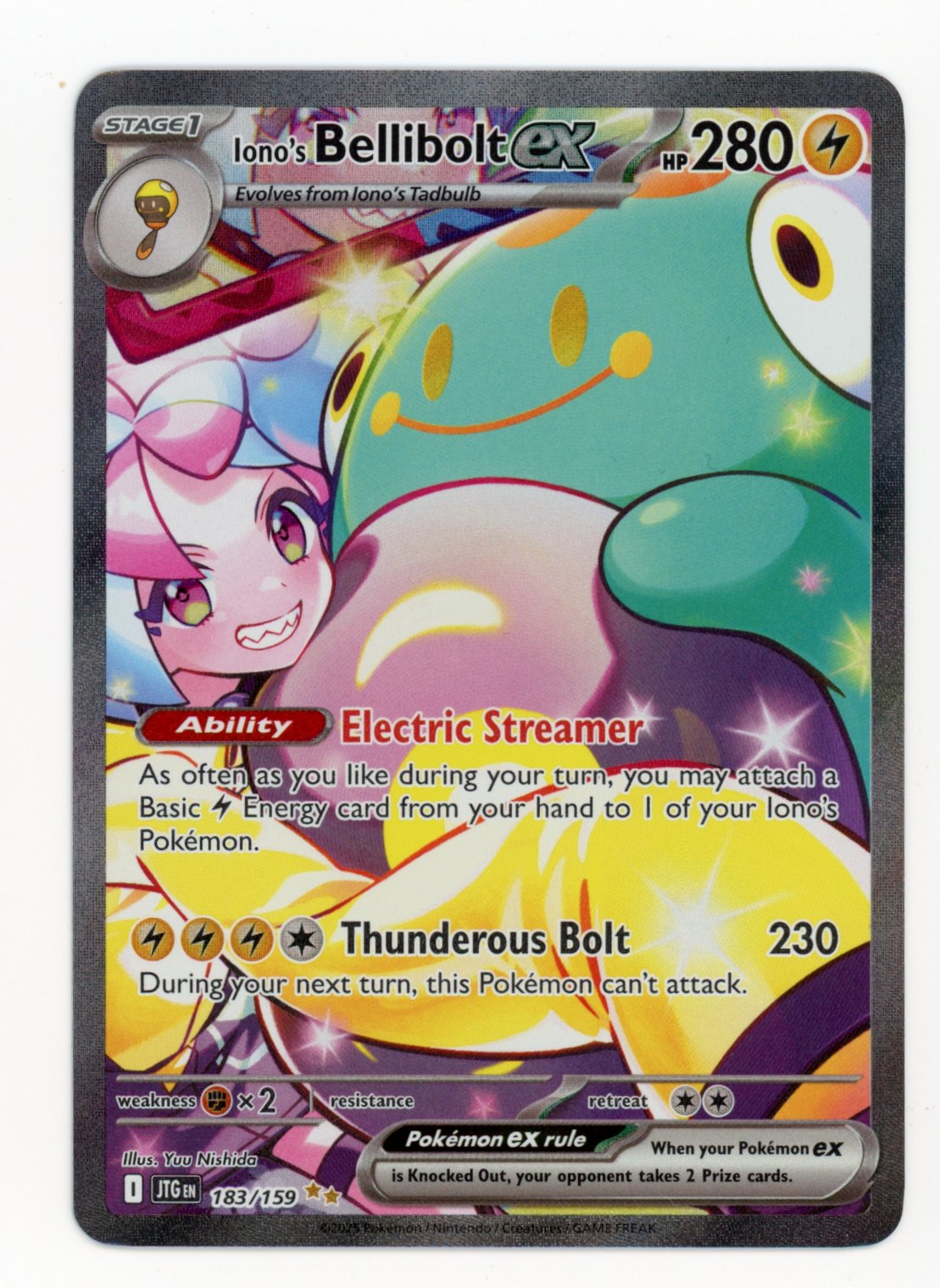 Iono's Bellibolt ex - #183/159 - Pokémon Scarlet & Violet - Journey Together