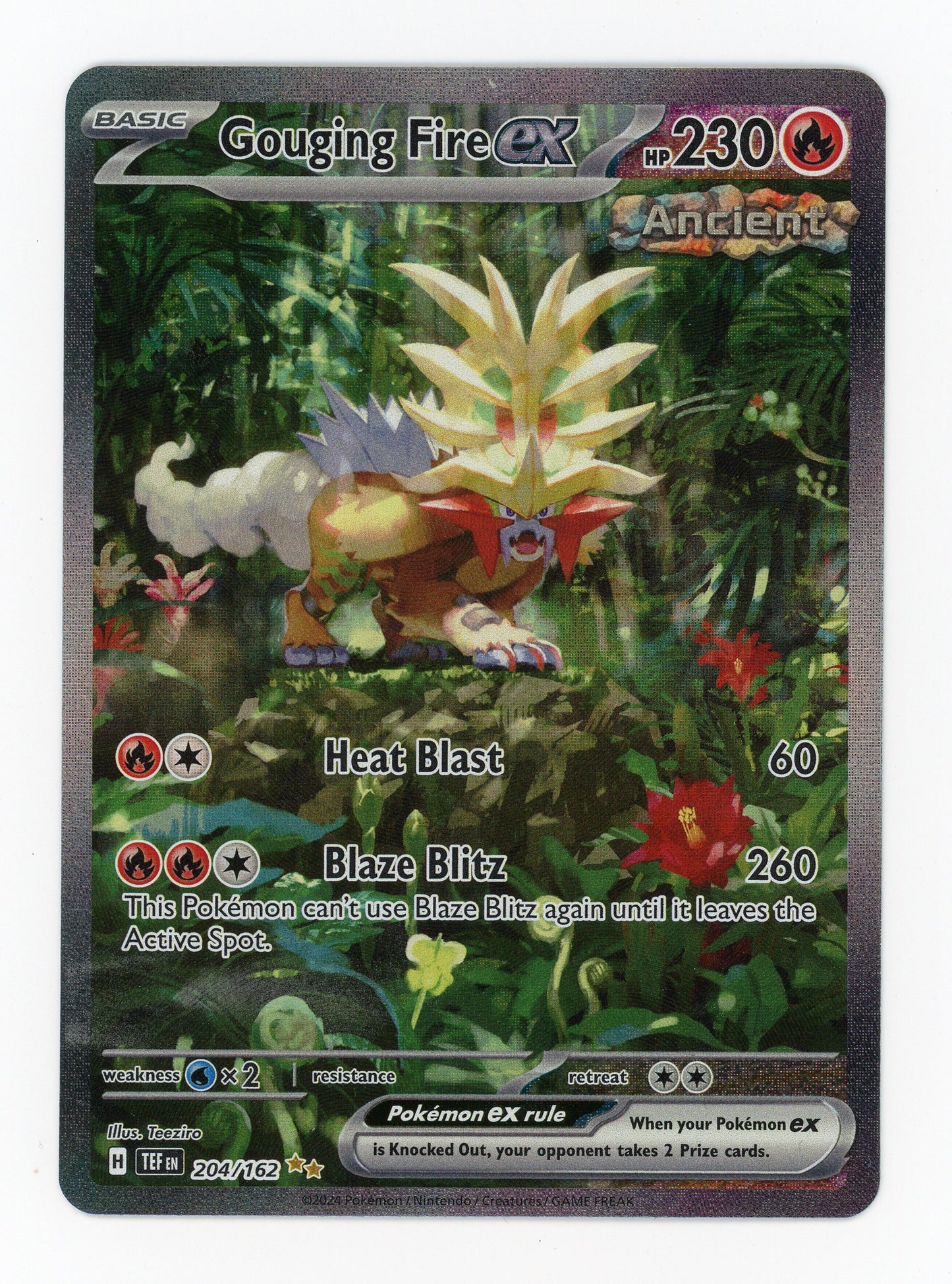 Gouging Fire ex - #204/162 - Pokémon Scarlet & Violet - Temporal Forces