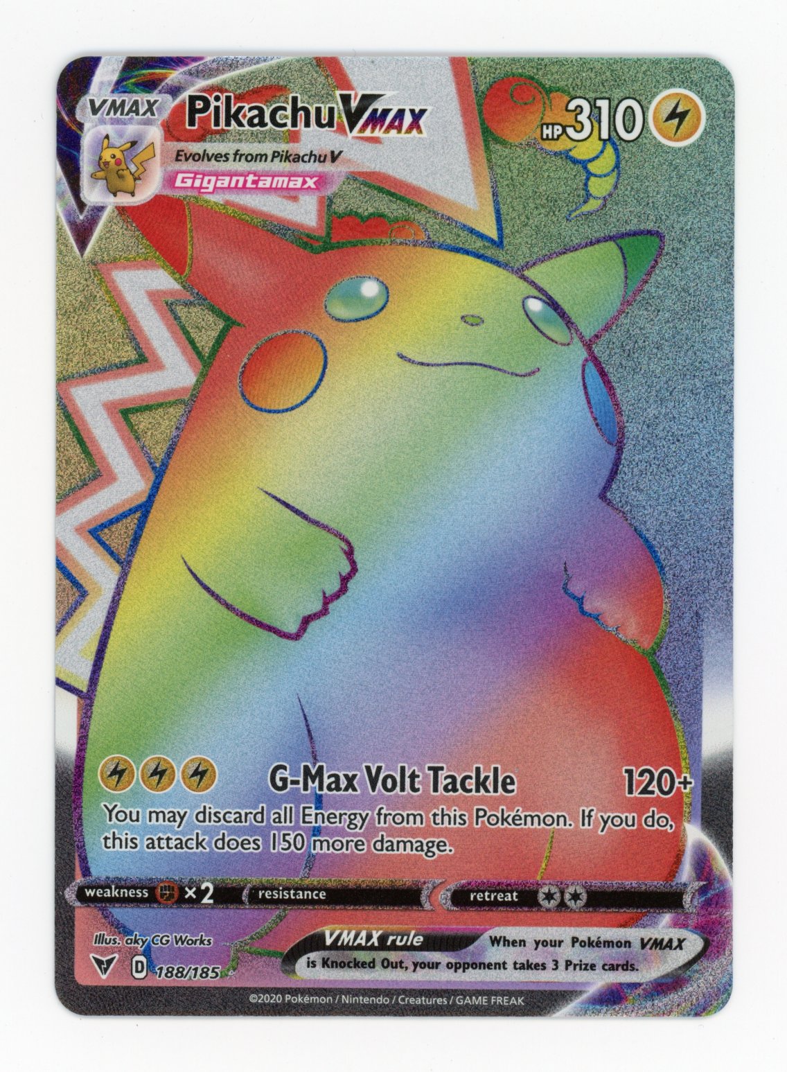 Pikachu VMAX - #188/185 - Pokémon Sword & Shield - Vivid Voltage