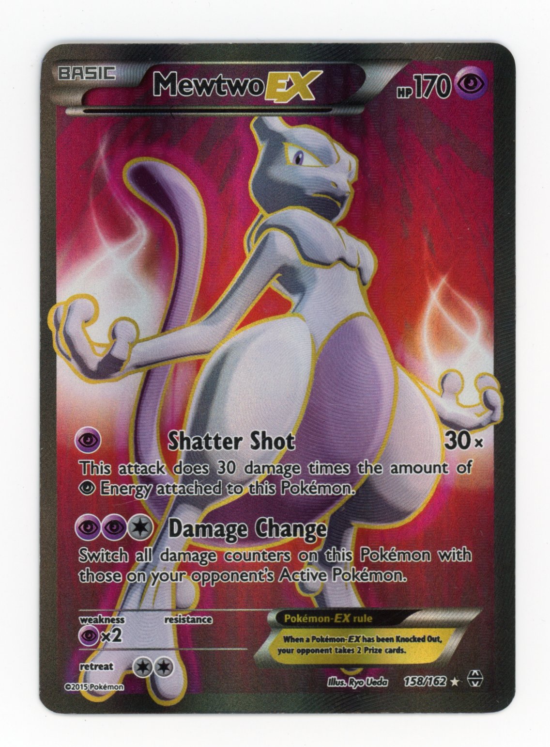 Mewtwo ex - #158/162 - Pokémon X & Y - BREAKthrough