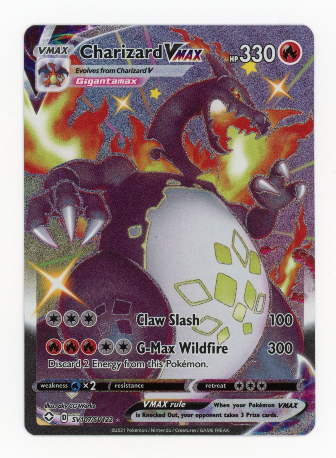 Charizard VMAX - #SV107/SV122 - Pokémon Sword & Shield - Shining Fates