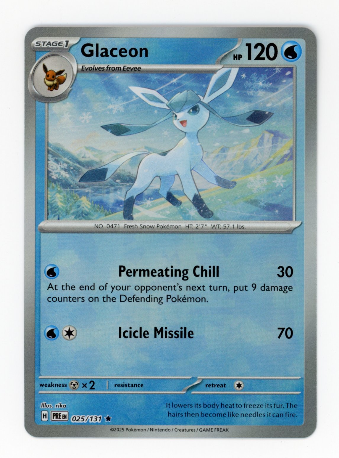 Glaceon Masterball - #25/131 - Pokémon Scarlet & Violet - Prismatic Evolution