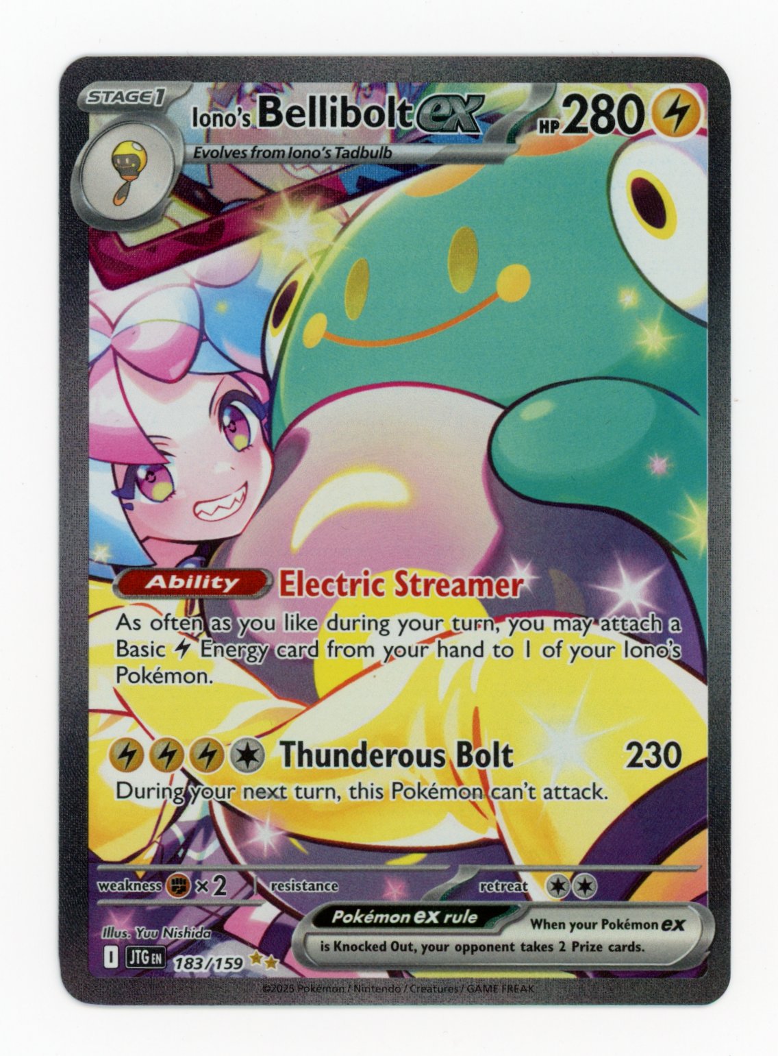 Iono's Bellibolt ex - #183/159 - Pokémon Scarlet & Violet - Journey Together