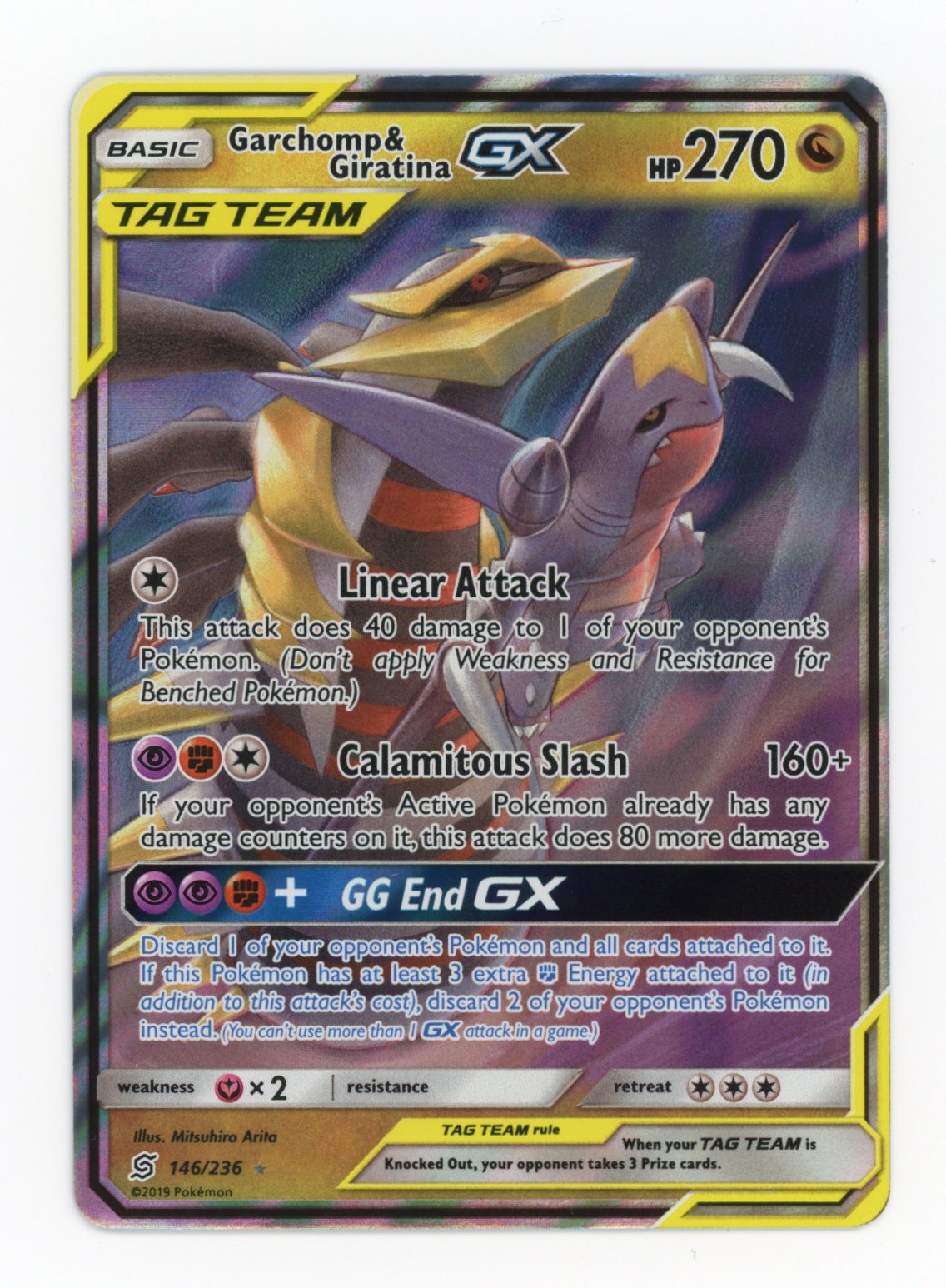 Garchomp & Giratina GX - #146/236 - Pokémon Sun & Moon - Unified Minds