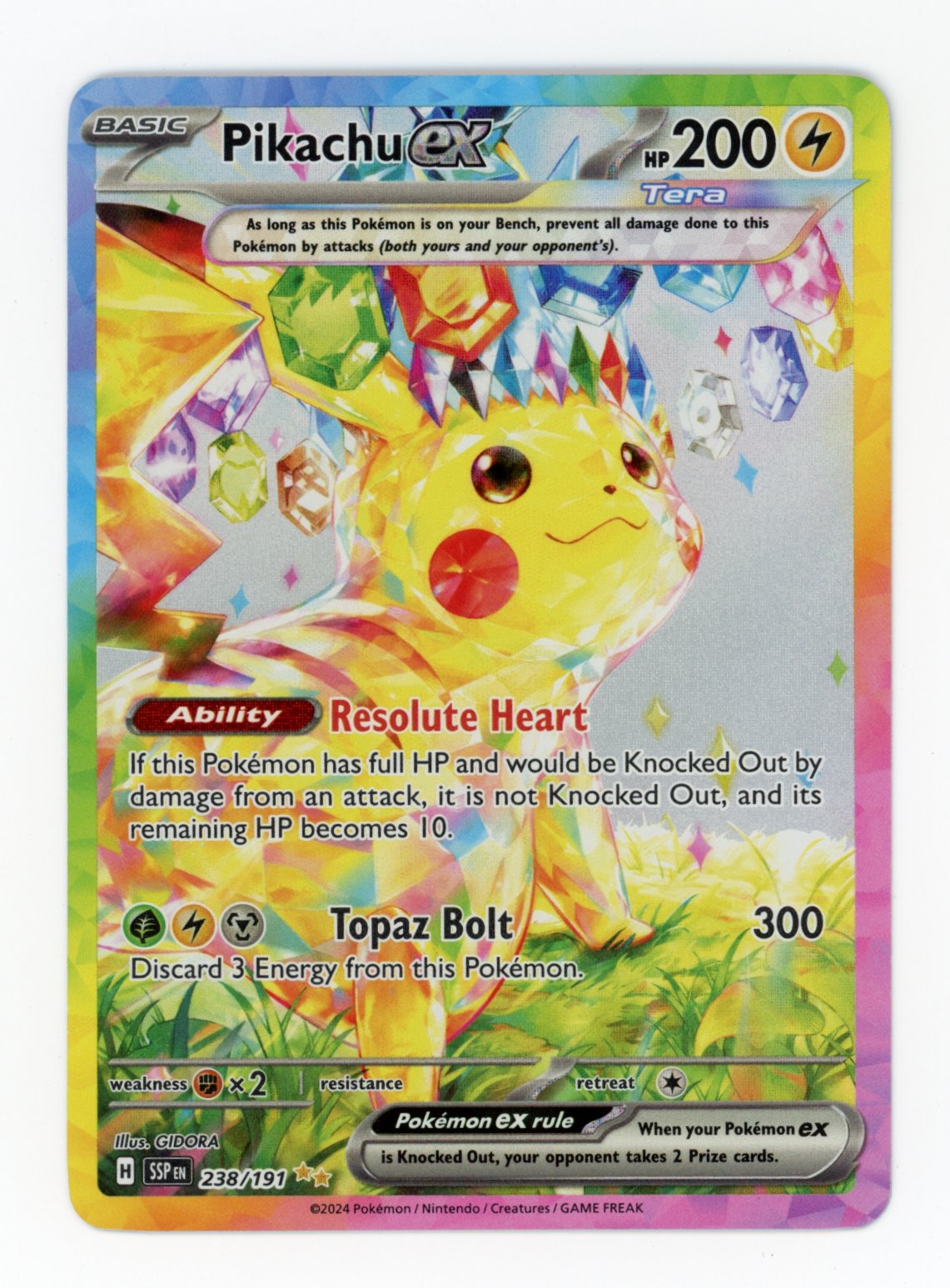 Pikachu ex - #238/191 - Pokémon Scarlet & Violet - Surging Sparks