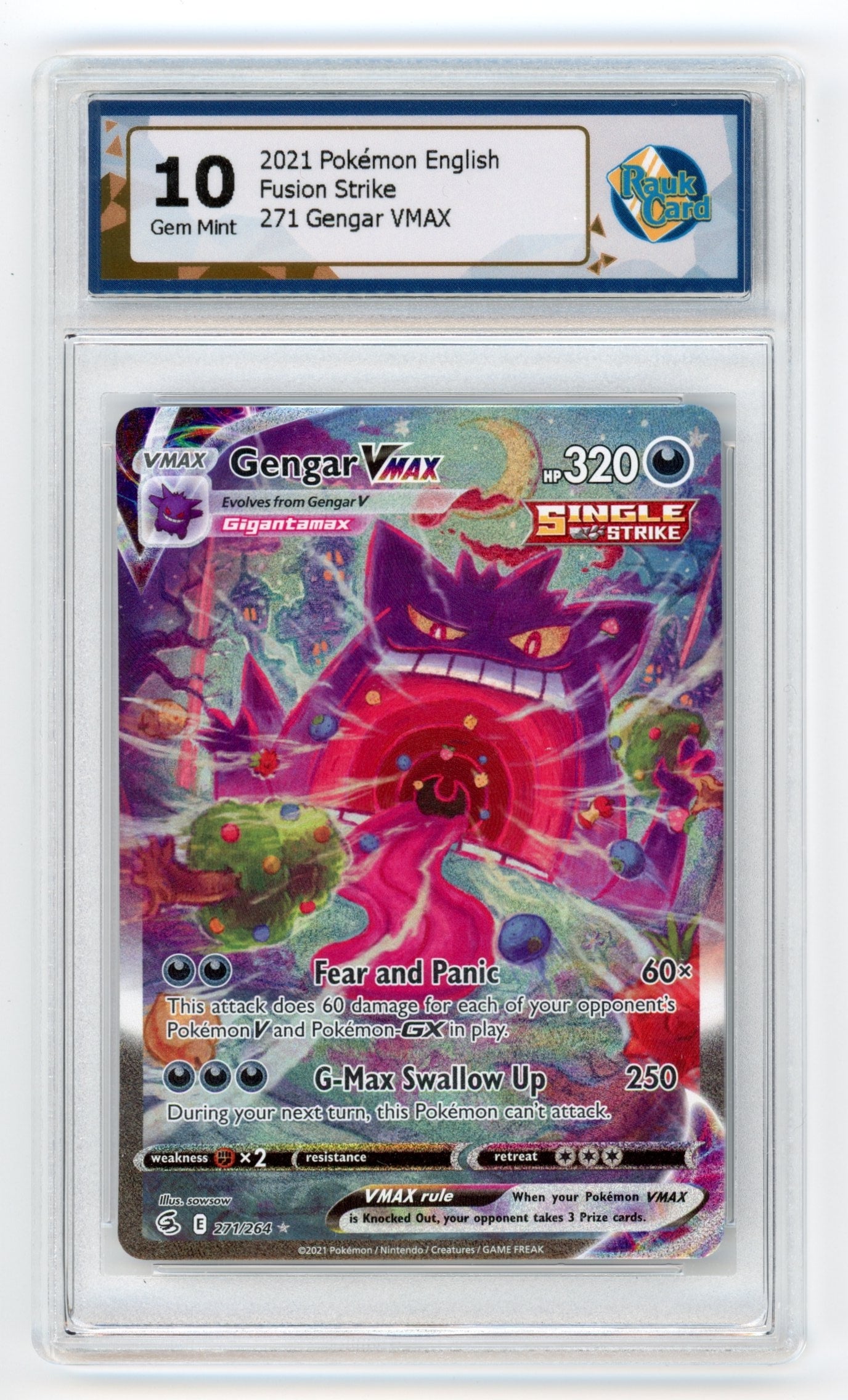 Gengar Vmax - #271 RaukCard 10 - Pokémon Sword & Shield: Fusion Strike