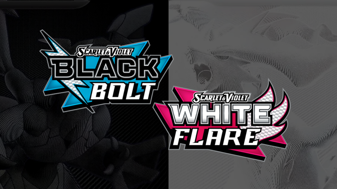 Scarlet & Violet: Black Bolt & White Flare är här! Hos PokeTalk hittar du ETBs, booster packs, bundles, mini tins, posters och binder collections.