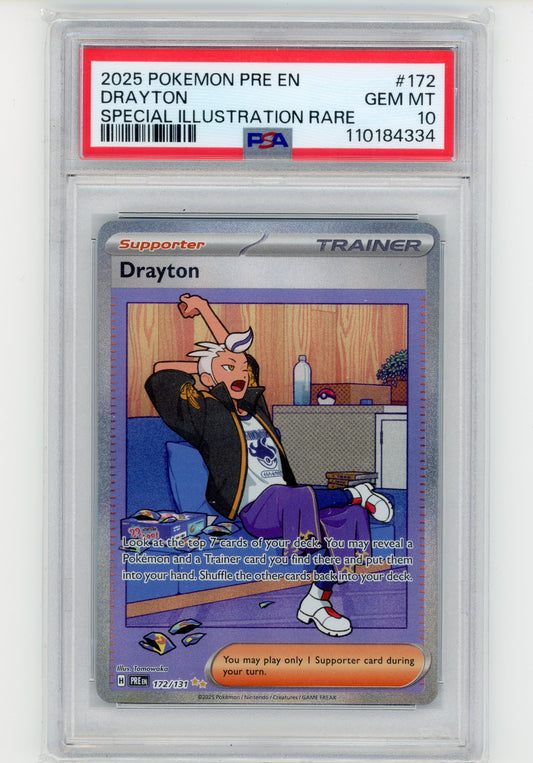 Drayton - #172 PSA 10 - Pokémon Scarlet & Violet: Prismatic Evolution