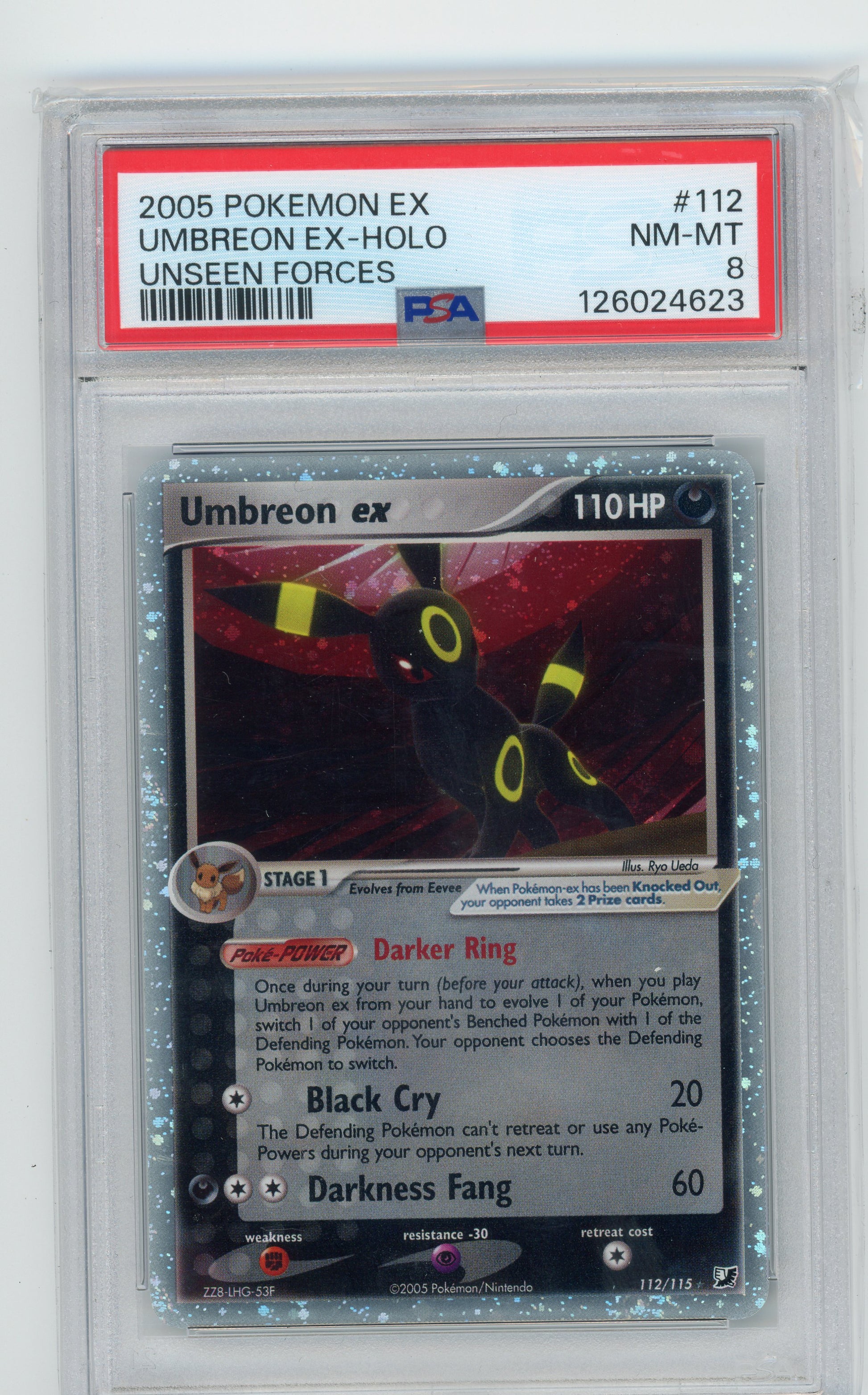 Umbreon ex - #112 PSA 8 - Pokémon EX Series: EX Unseen Forces