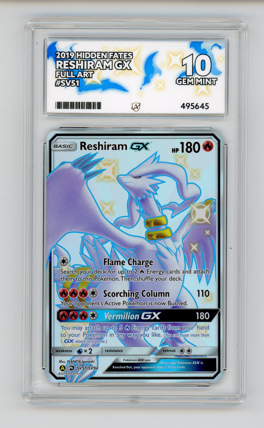 Reshiram GX - #SV51 ACE 10 - Pokémon Sun & Moon: Hidden Fates