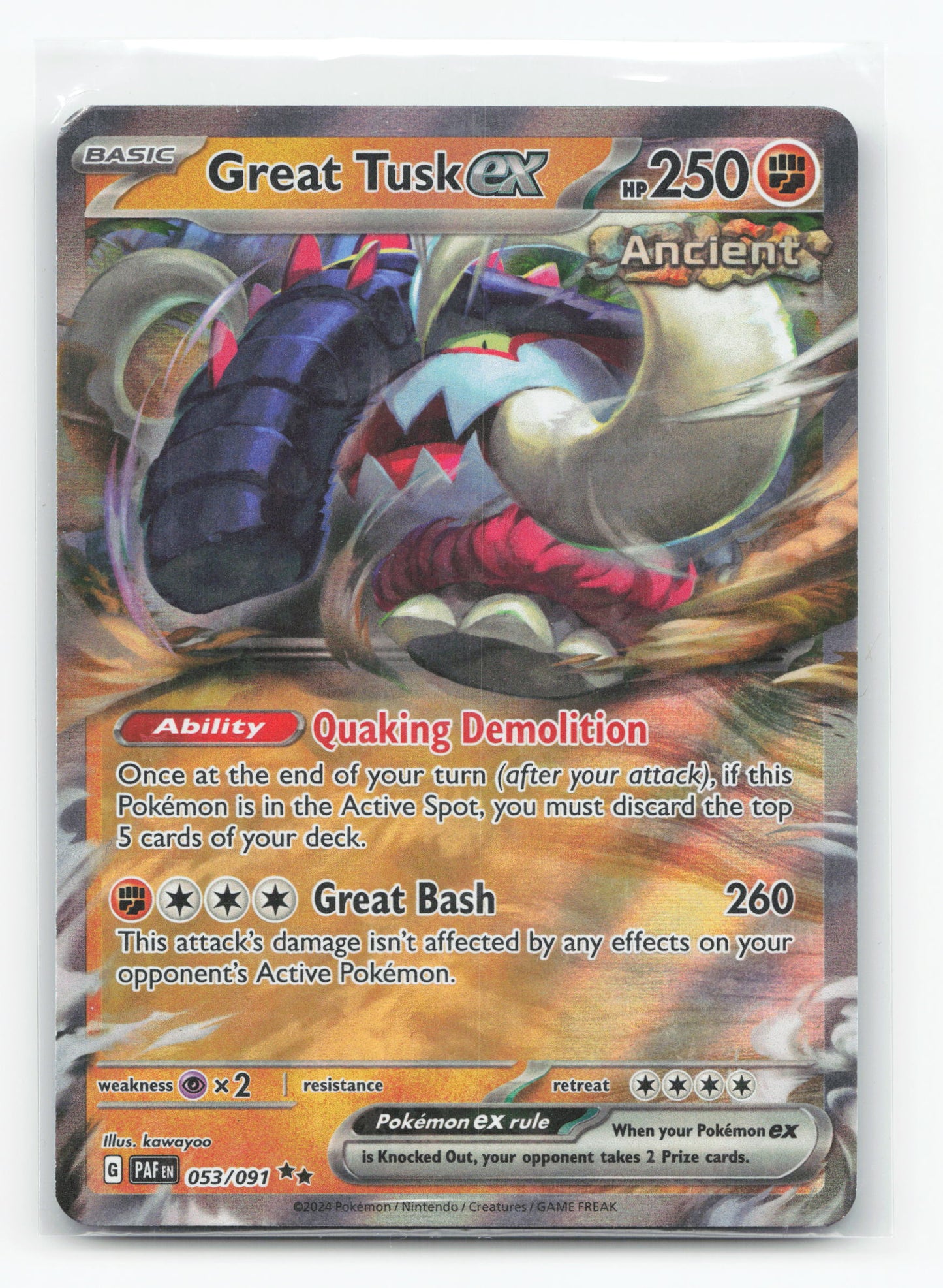 Great Tusk ex 053/091 - Paldean Fates