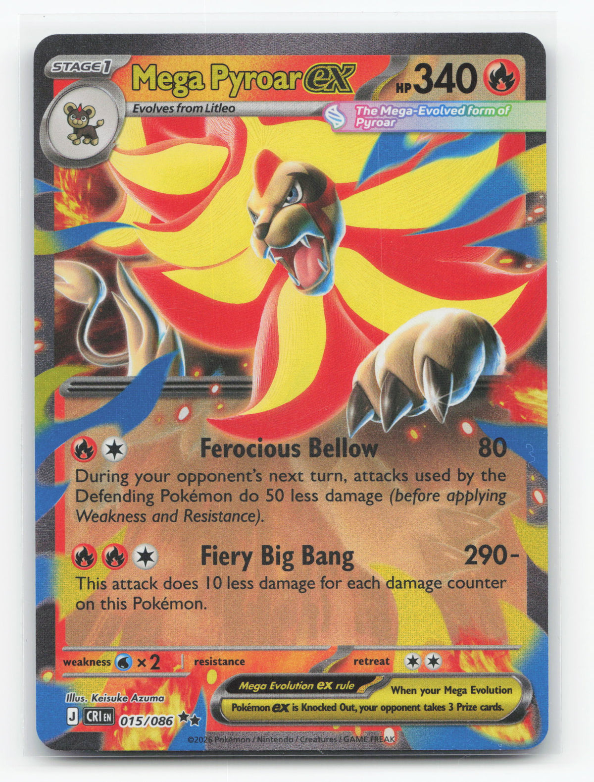 Mega Pyroar ex 015/086 - Chaos Rising
