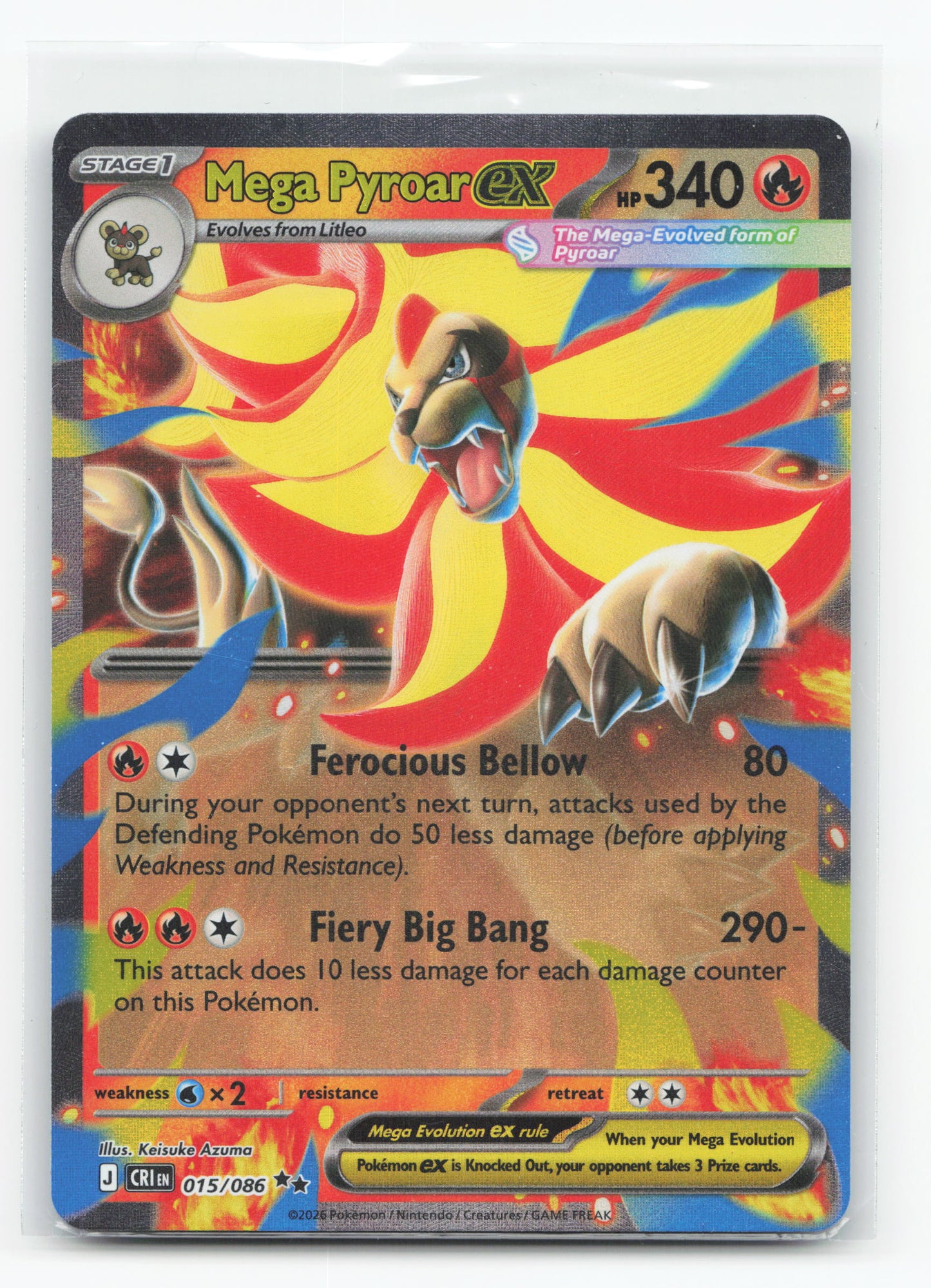 Mega Pyroar ex 015/086 - Chaos Rising