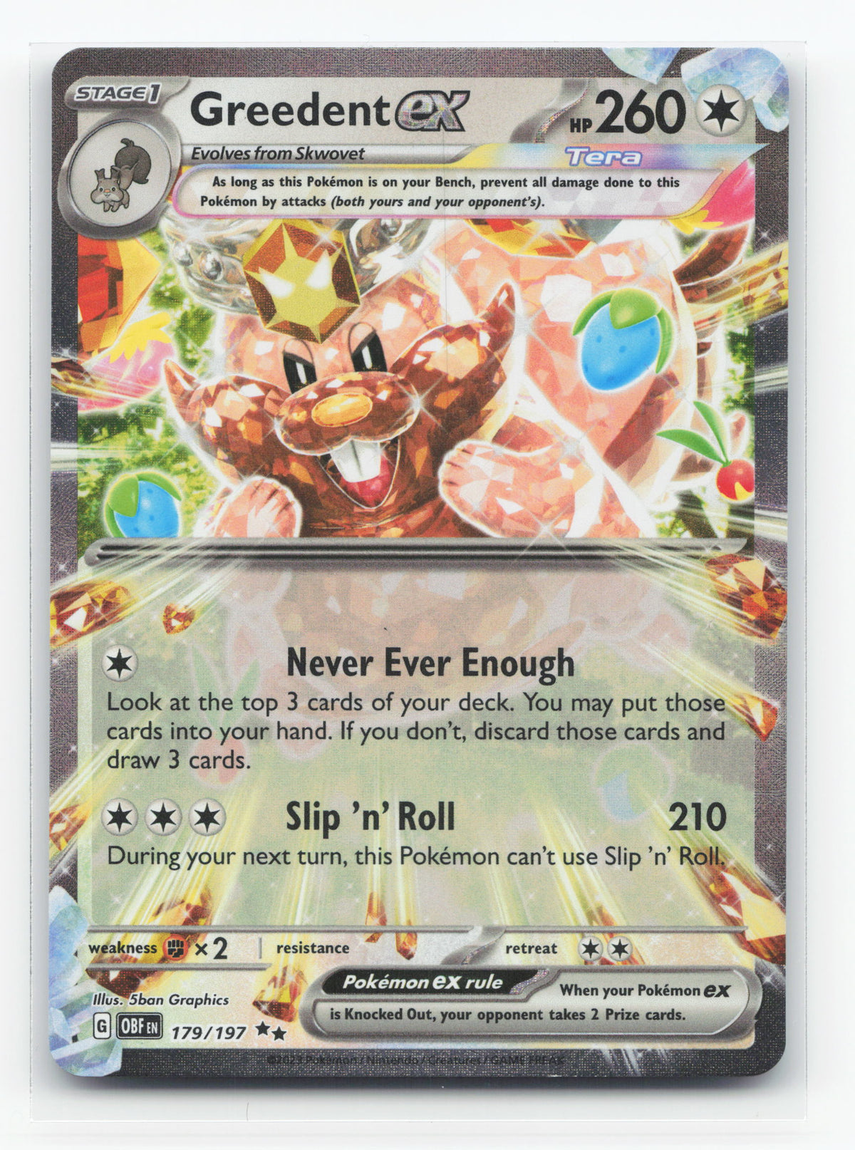 Greedent ex 179/197 - Obsidian Flames