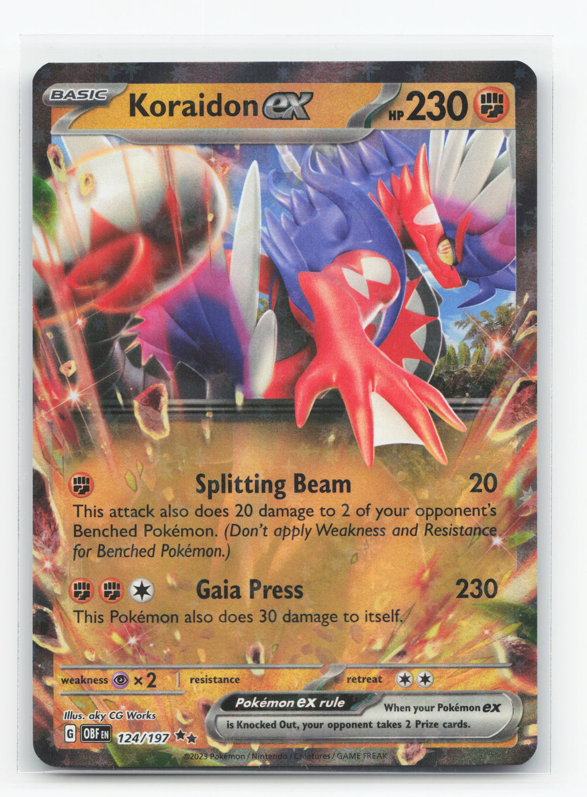 Koraidon ex 124/197 - Obsidian Flames