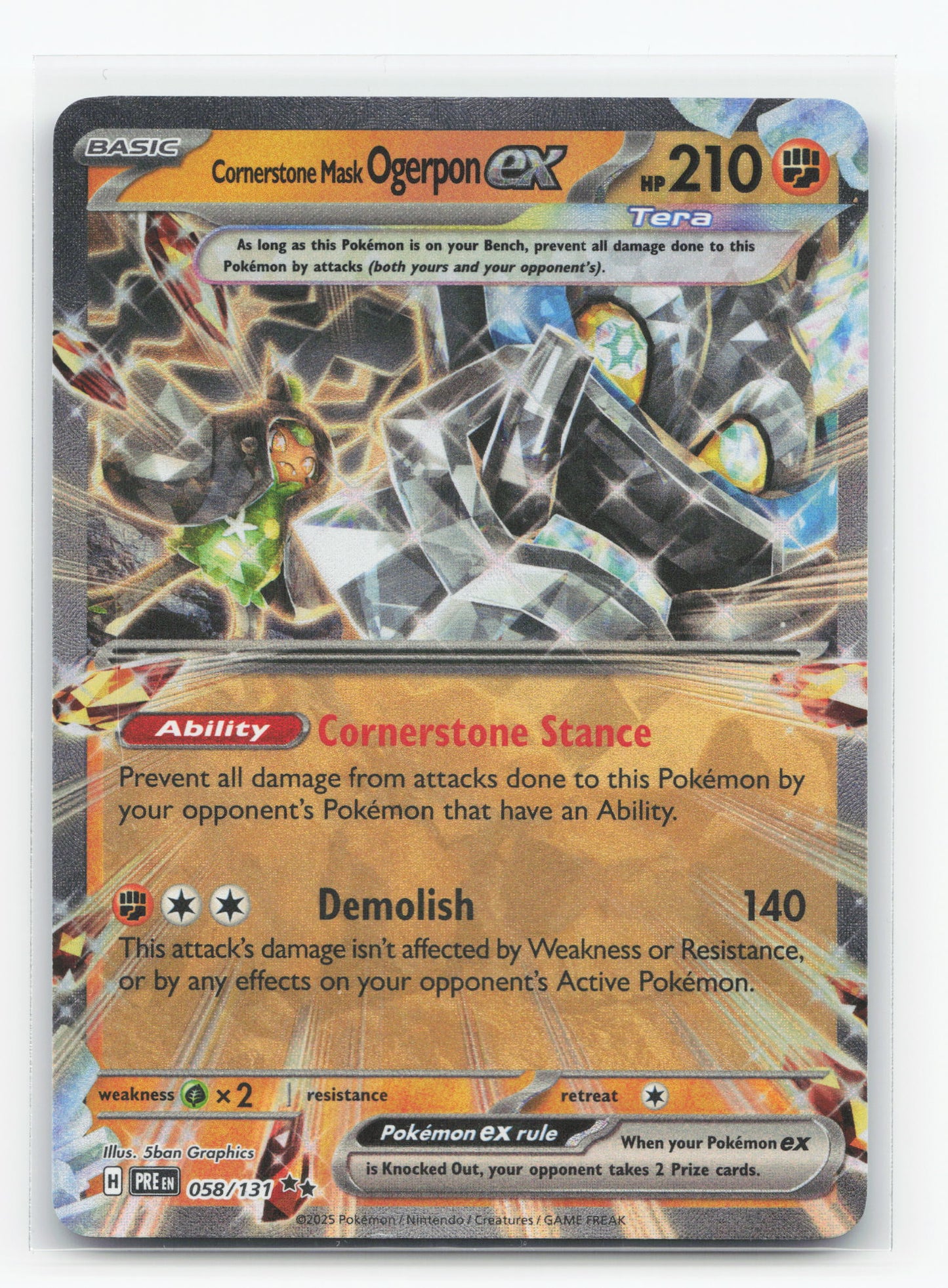Cornerstone Mask Ogerpon ex 058/131 - Prismatic Evolutions