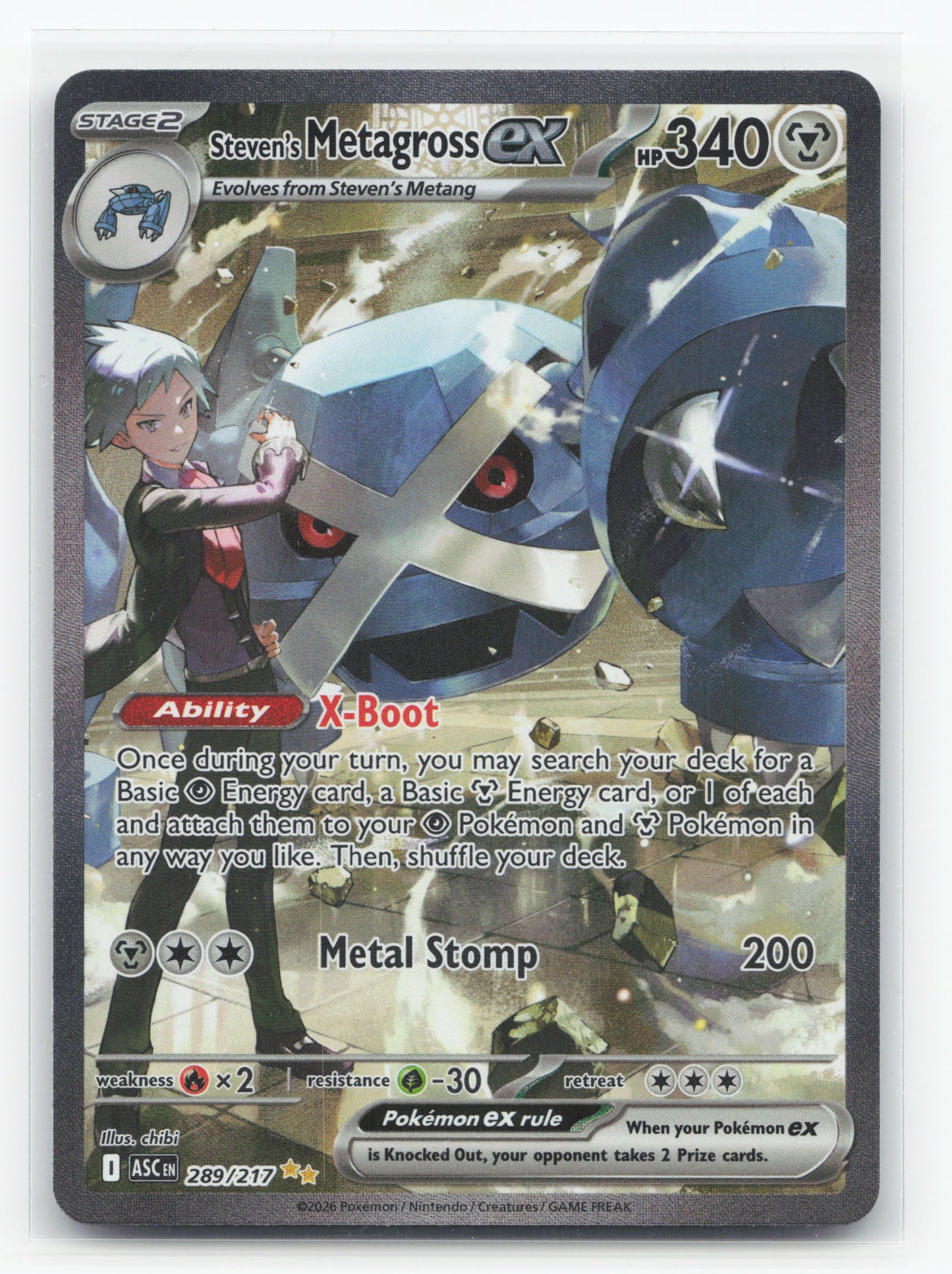 Steven's Metagross ex 289/217 - Ascended Heroes