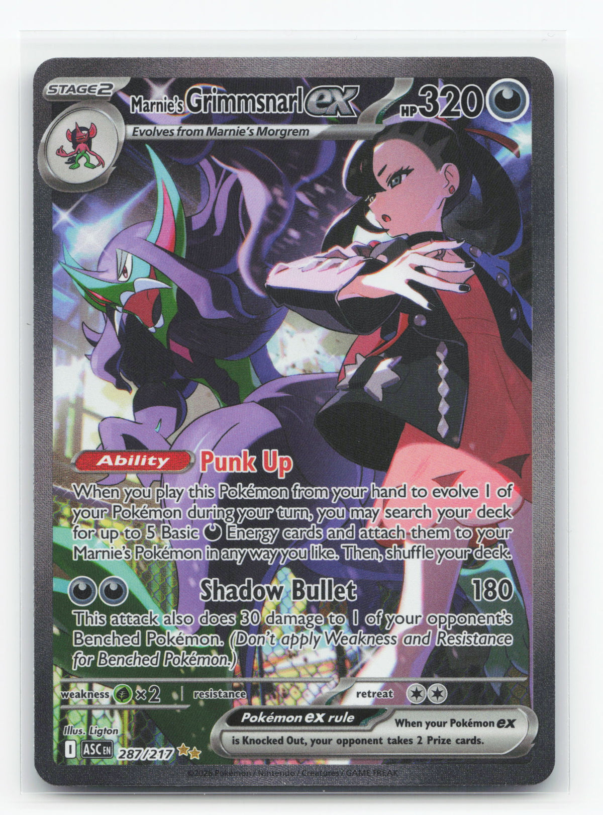 Marnie's Grimmsnarl ex 287/217 - Ascended Heroes