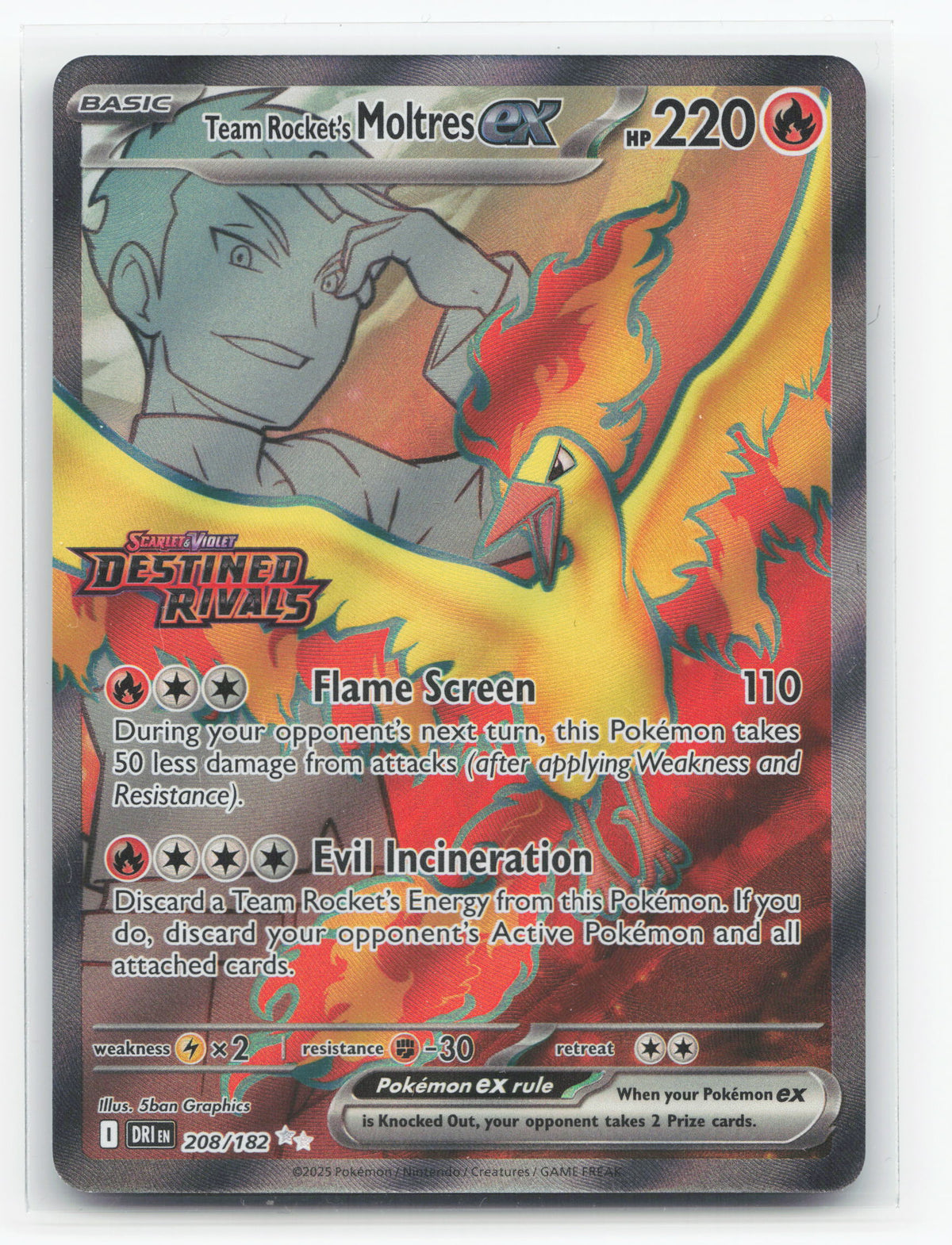 Team Rocket's Moltres ex 208/182 - Destined Rivals
