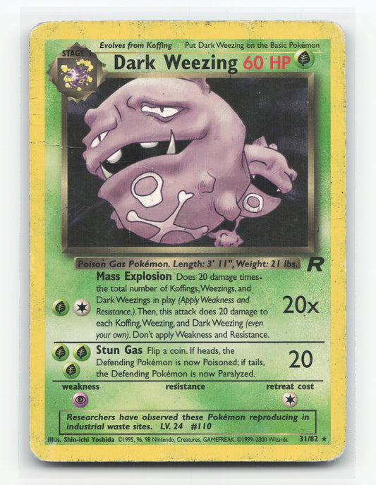 Dark Weezing 31/82 - Team Rocket