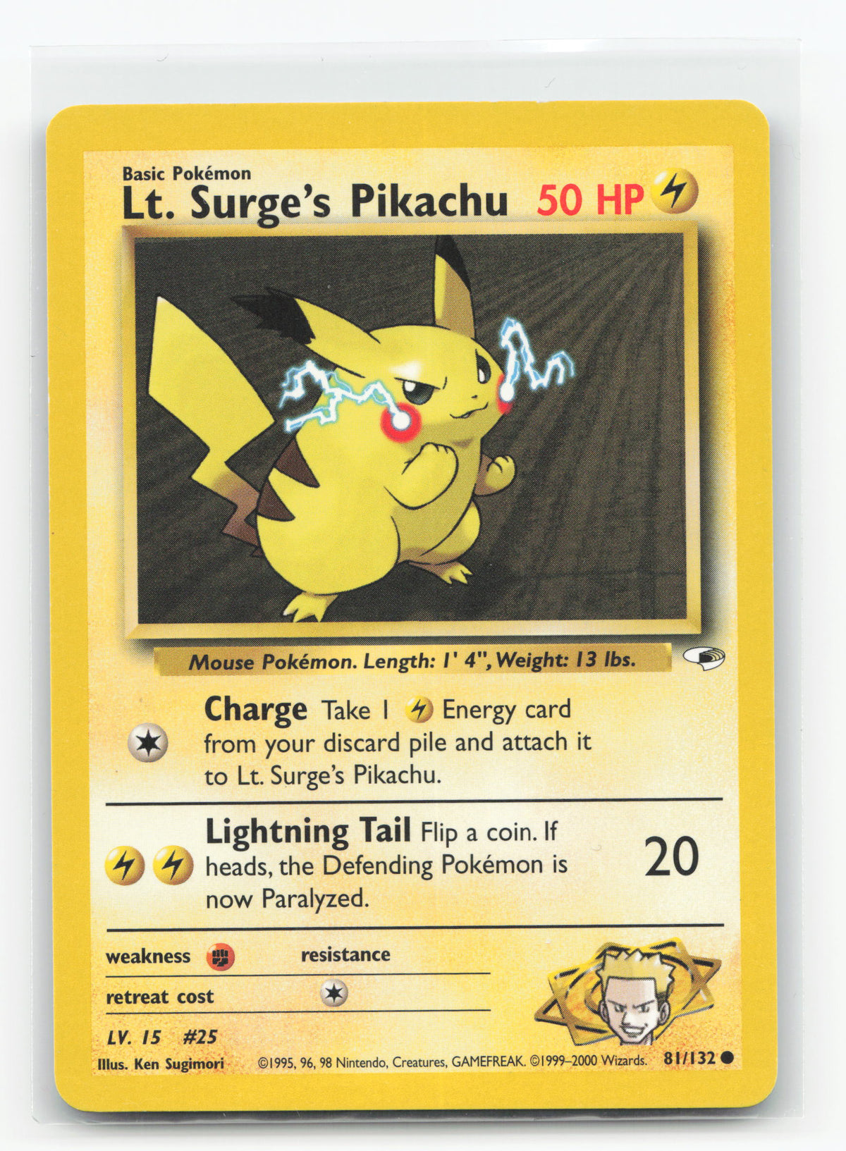 Lt. Surge's Pikachu 81/132 - Gym Heroes