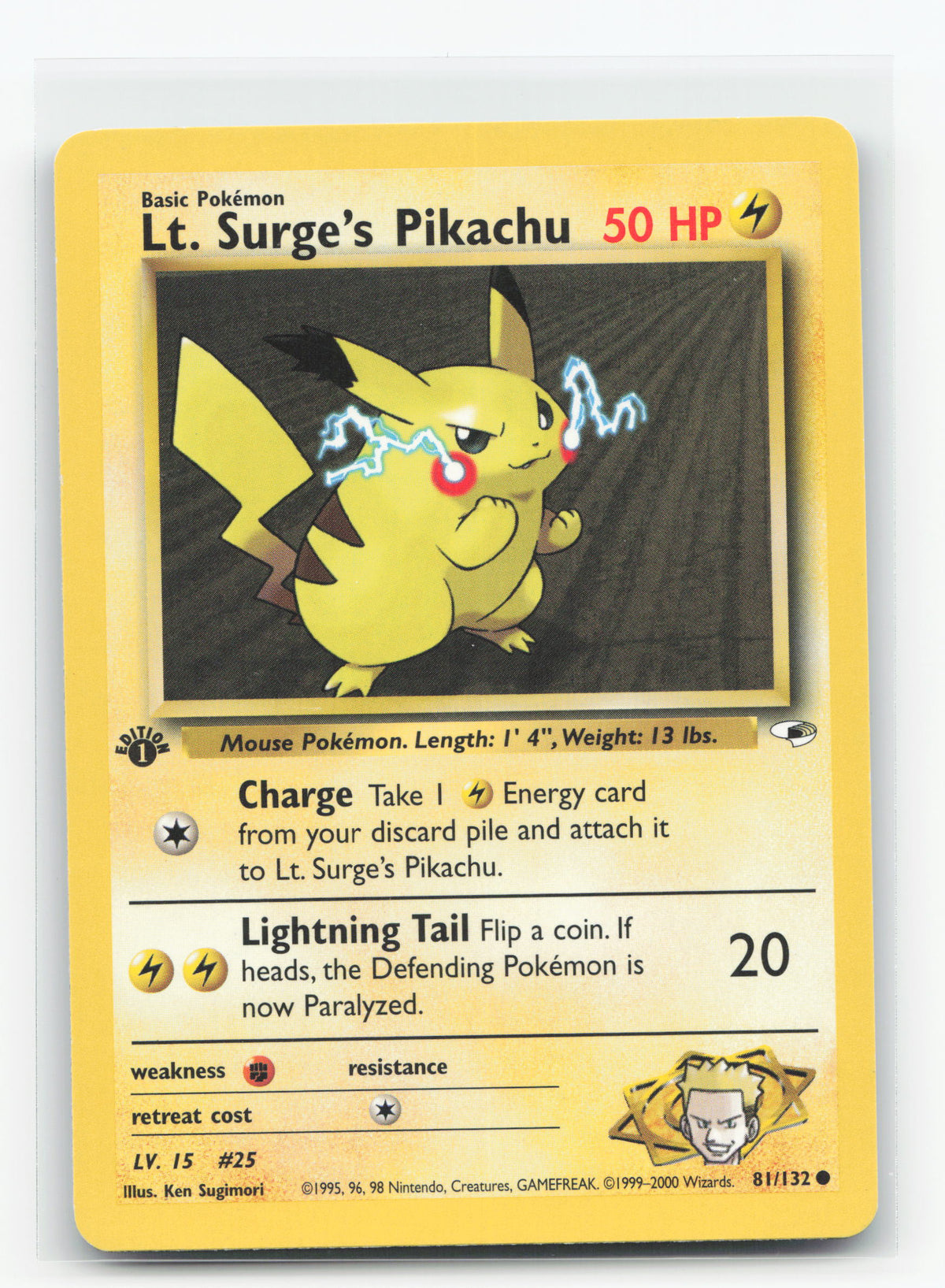 Lt. Surge's Pikachu 81/132 - Gym Heroes