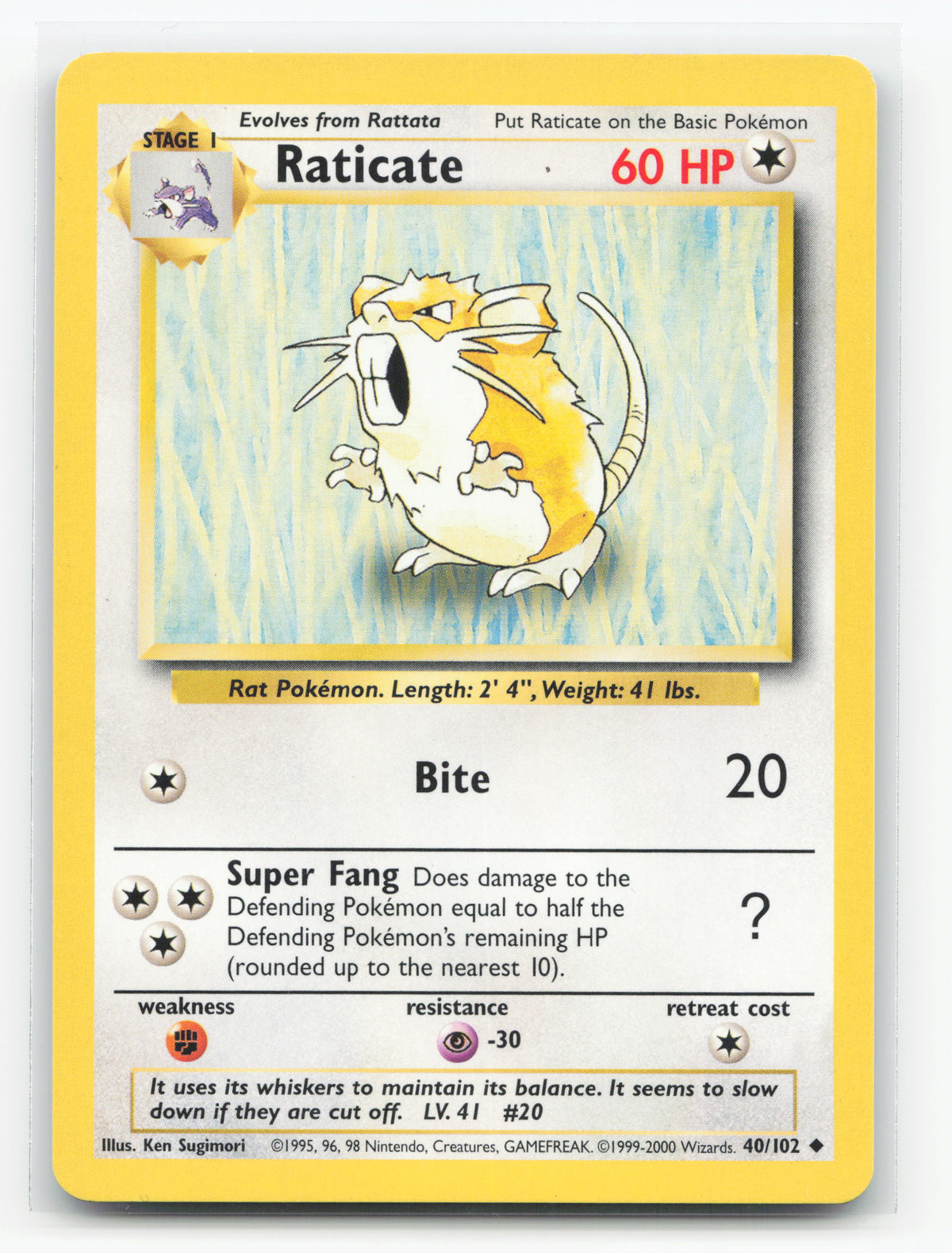 Raticate 40/102 - Base