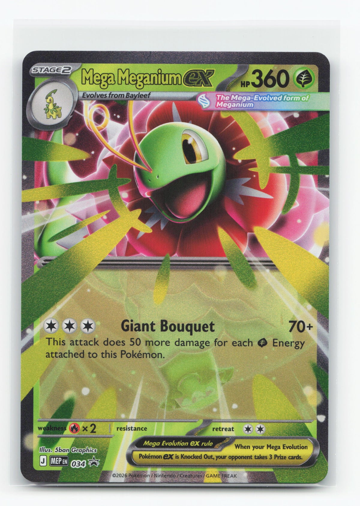 Mega Meganium ex 034 - Mega Evolution Black Star Promos