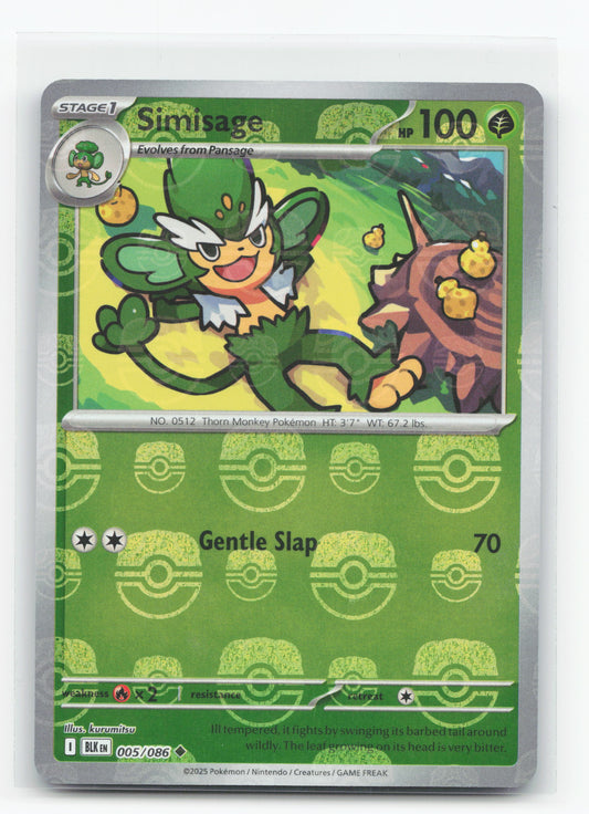 Simisage 005/086 Master Ball Reverse Holo - Black Bolt