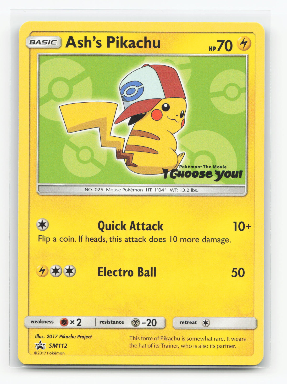 Ash's Pikachu SM112 - SM Black Star Promos