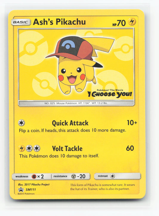 Ash's Pikachu SM111 - SM Black Star Promos