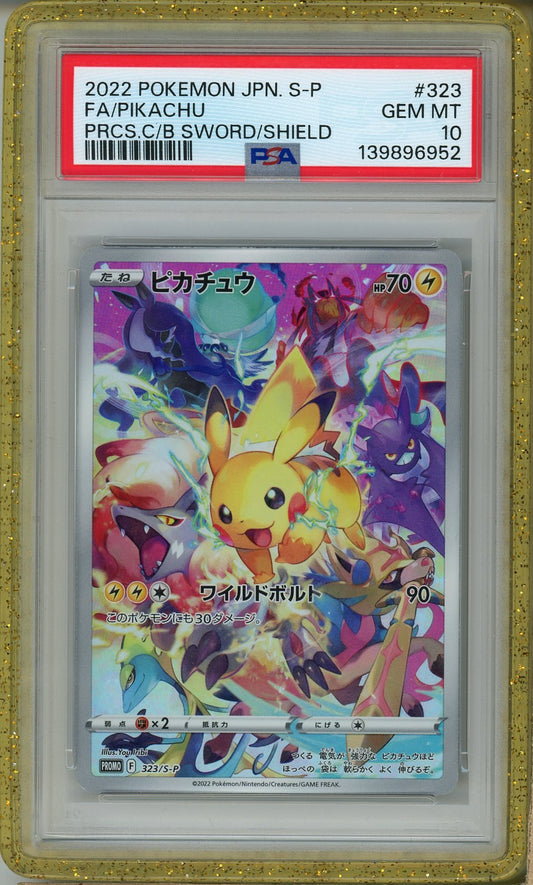 PSA 10 Pikachu 323/S-P - Sword & Shield Promos