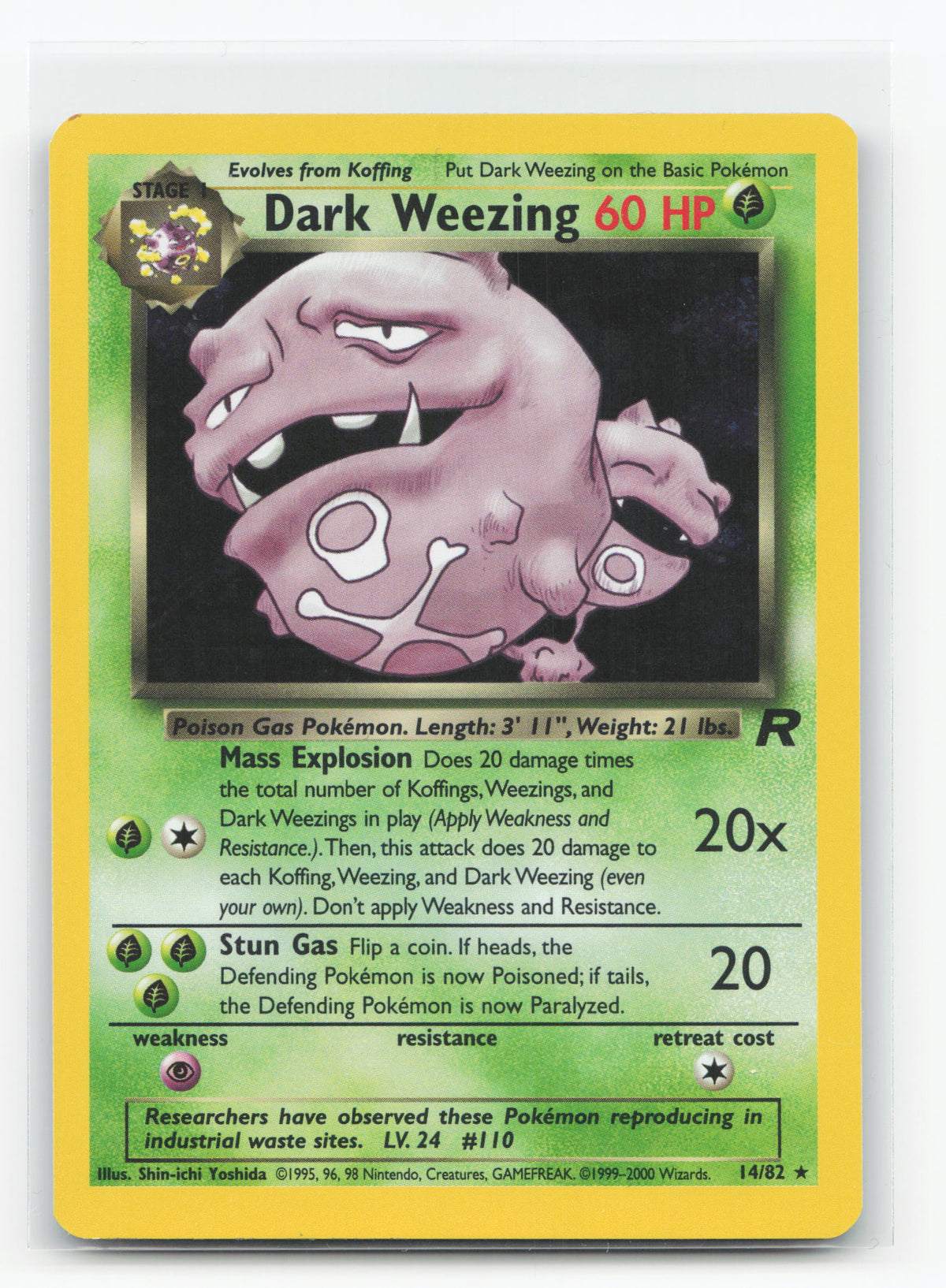Dark Weezing 14/82 - Team Rocket