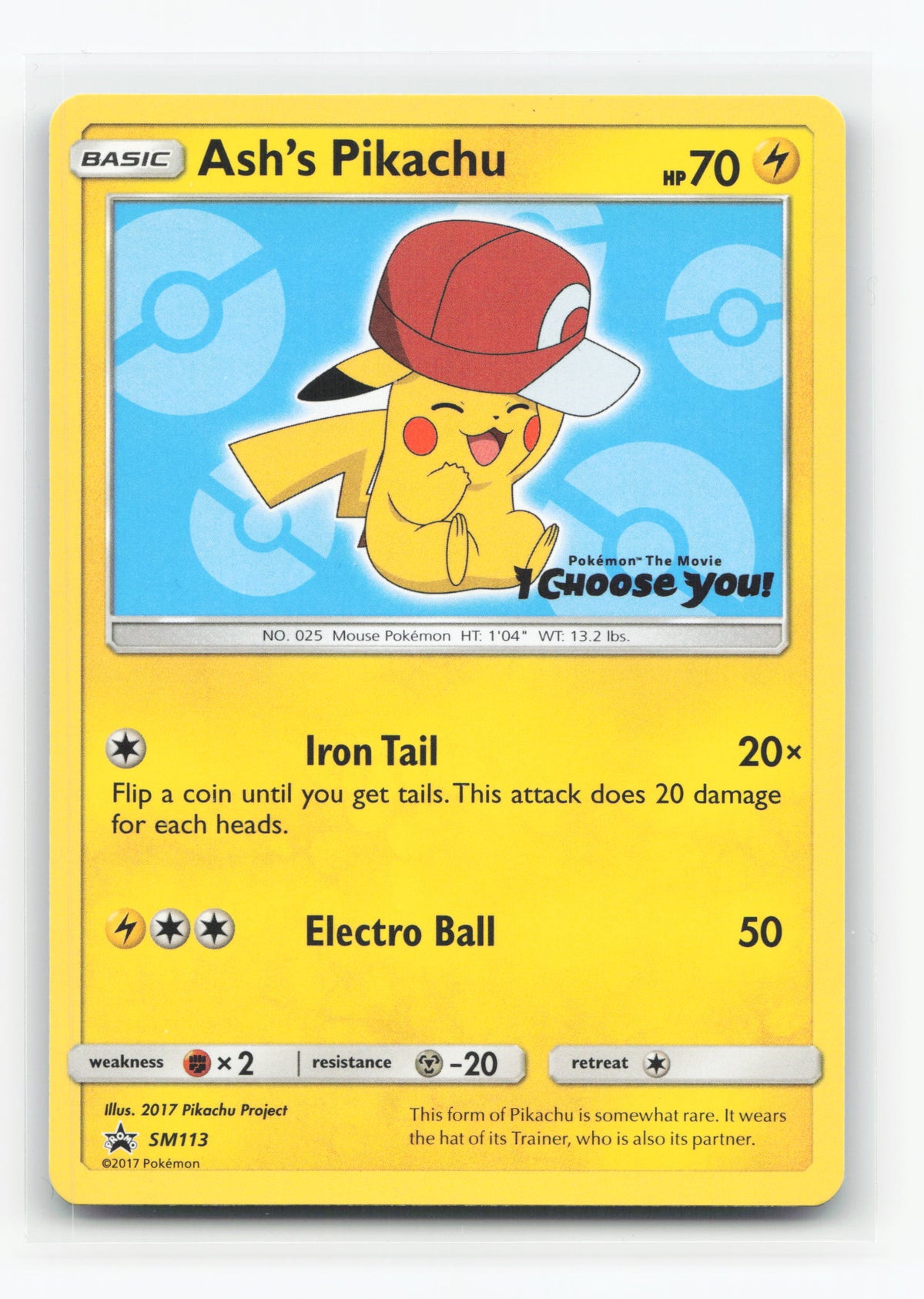 Ash's Pikachu SM113 - SM Black Star Promos