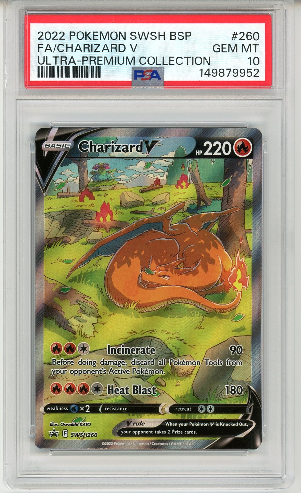 PSA 10 Charizard V SWSH260 - SWSH Black Star Promos