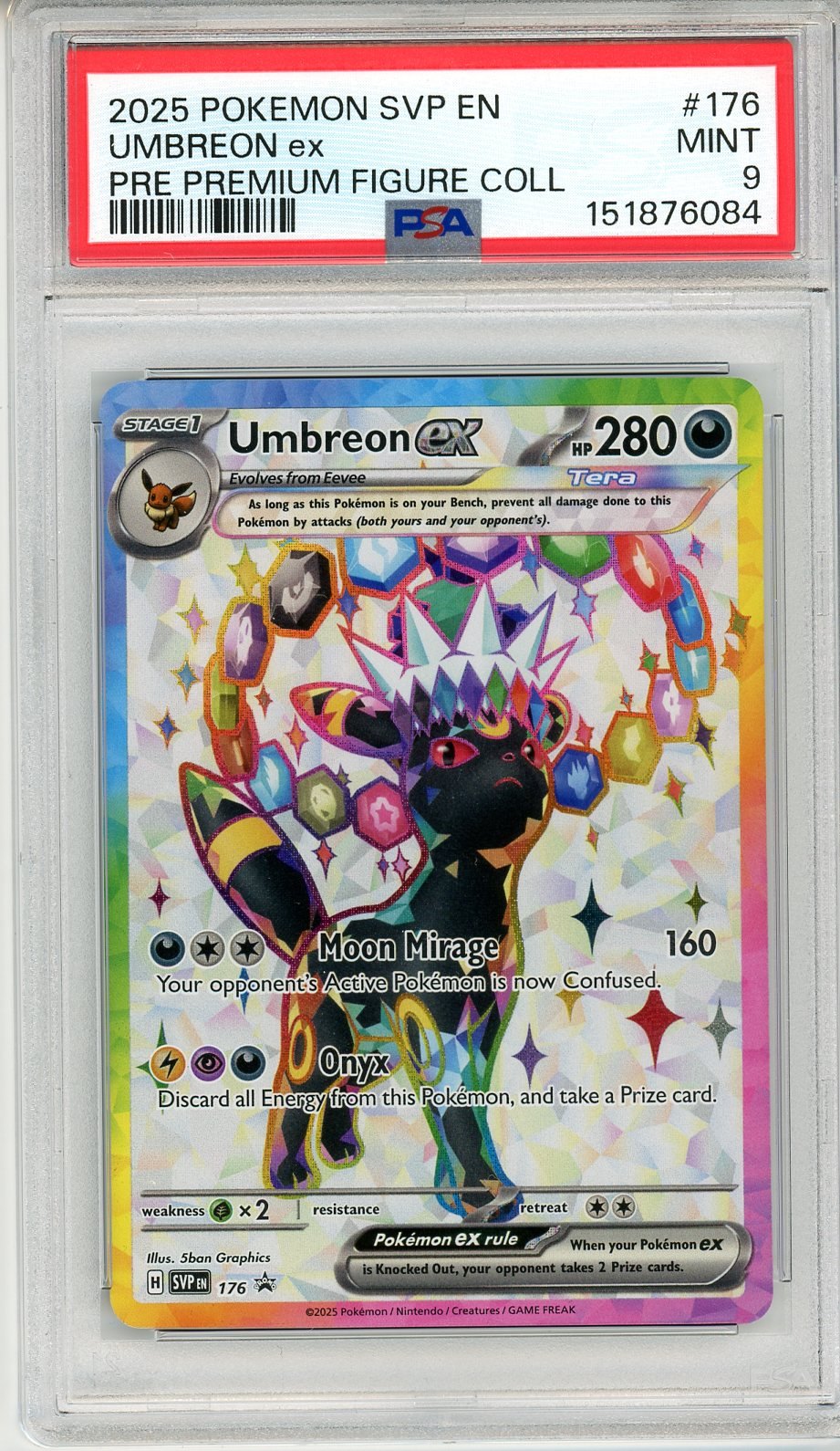 PSA 9 Umbreon ex 176 - Scarlet & Violet Black Star Promos