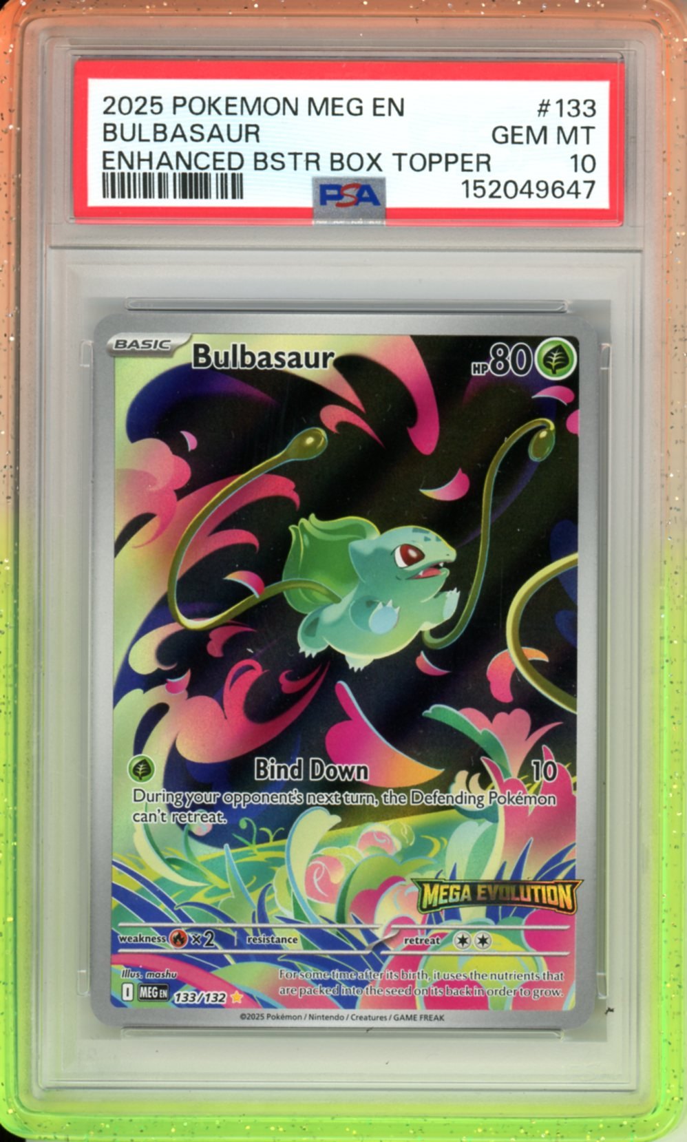 PSA 10 Bulbasaur 133/132 - Mega Evolution