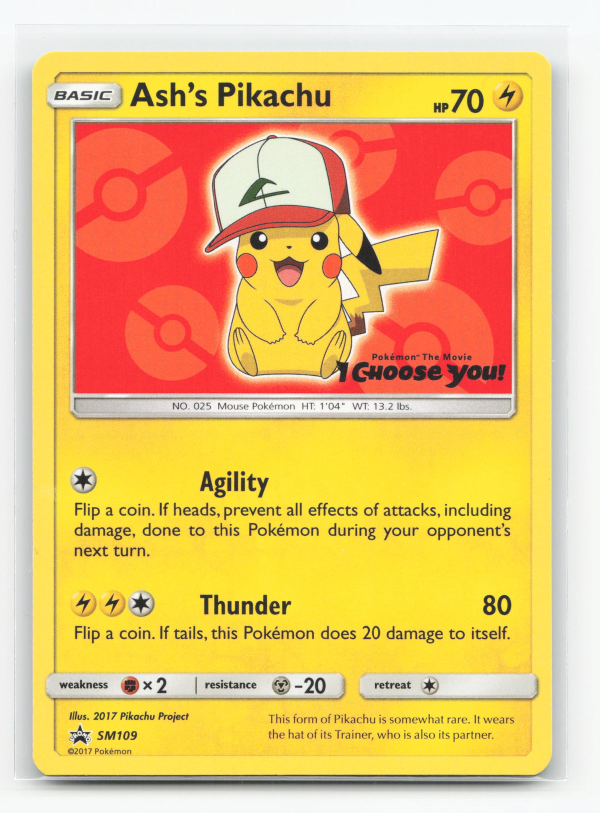 Ash's Pikachu SM109 - SM Black Star Promos