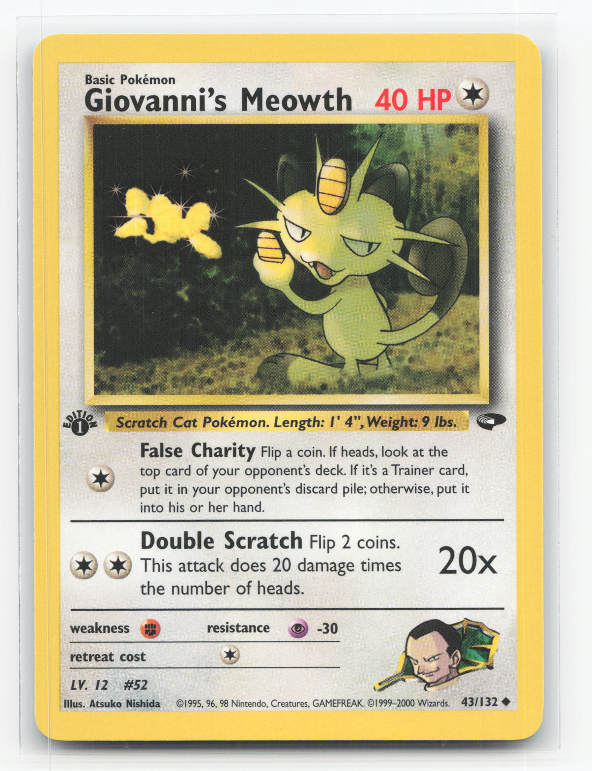 Giovanni's Meowth 43/132 - Gym Challenge