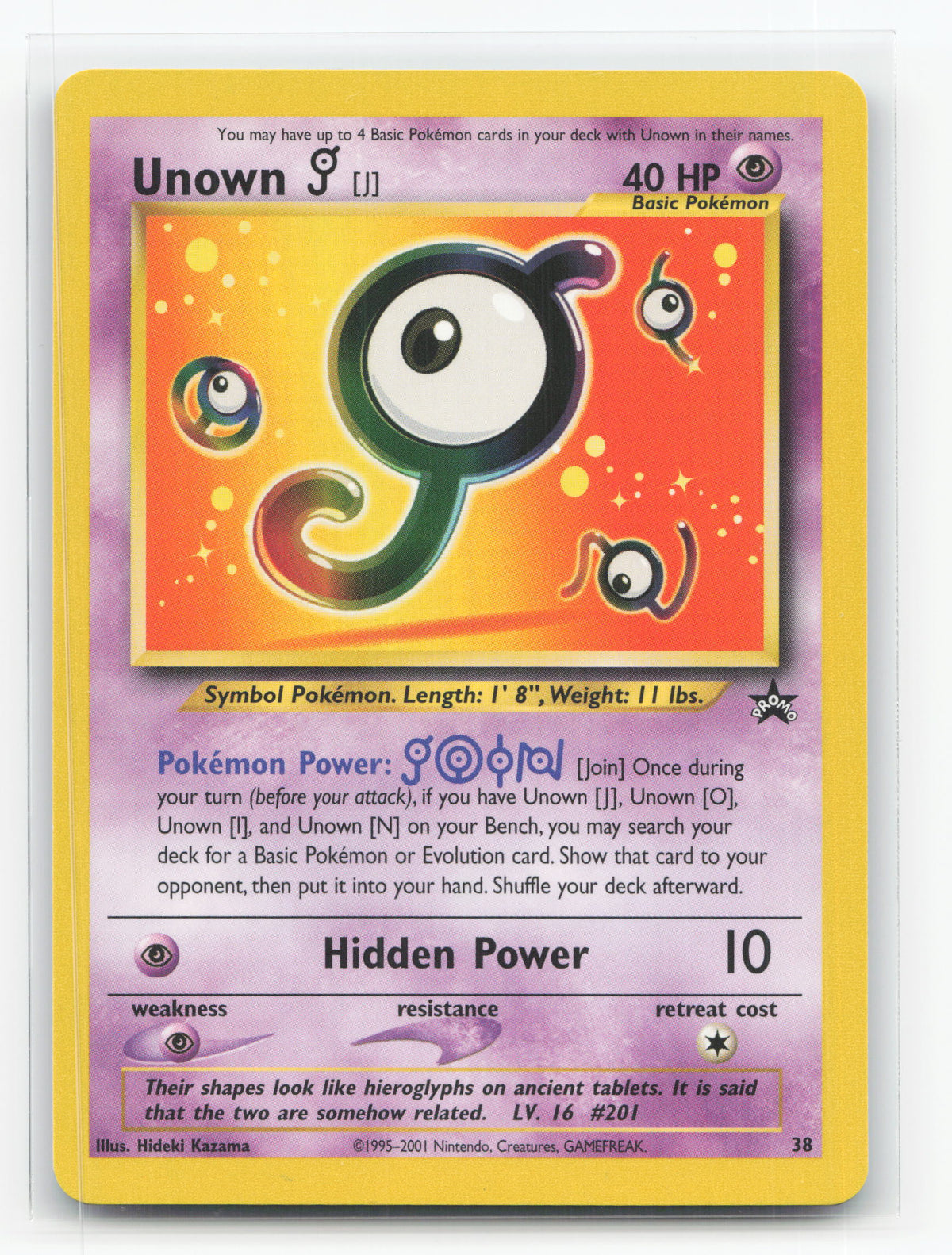 Unown [J] 38 - Wizards Black Star Promos