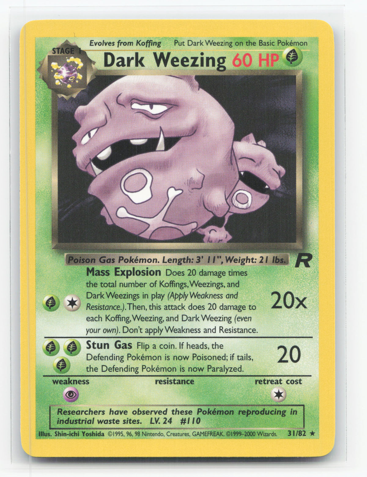 Dark Weezing 31/82 - Team Rocket