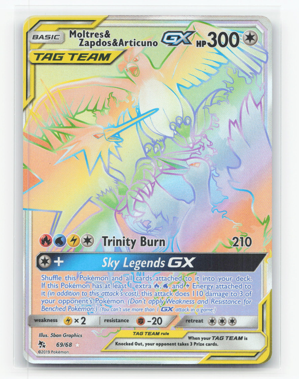 Moltres & Zapdos & Articuno-GX 69/68 - Hidden Fates