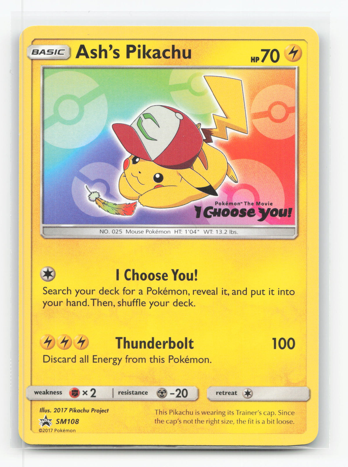 Ash's Pikachu SM108 - SM Black Star Promos