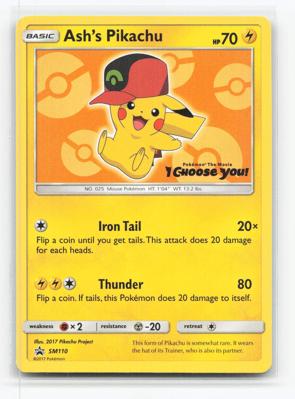 Ash's Pikachu SM110 - SM Black Star Promos