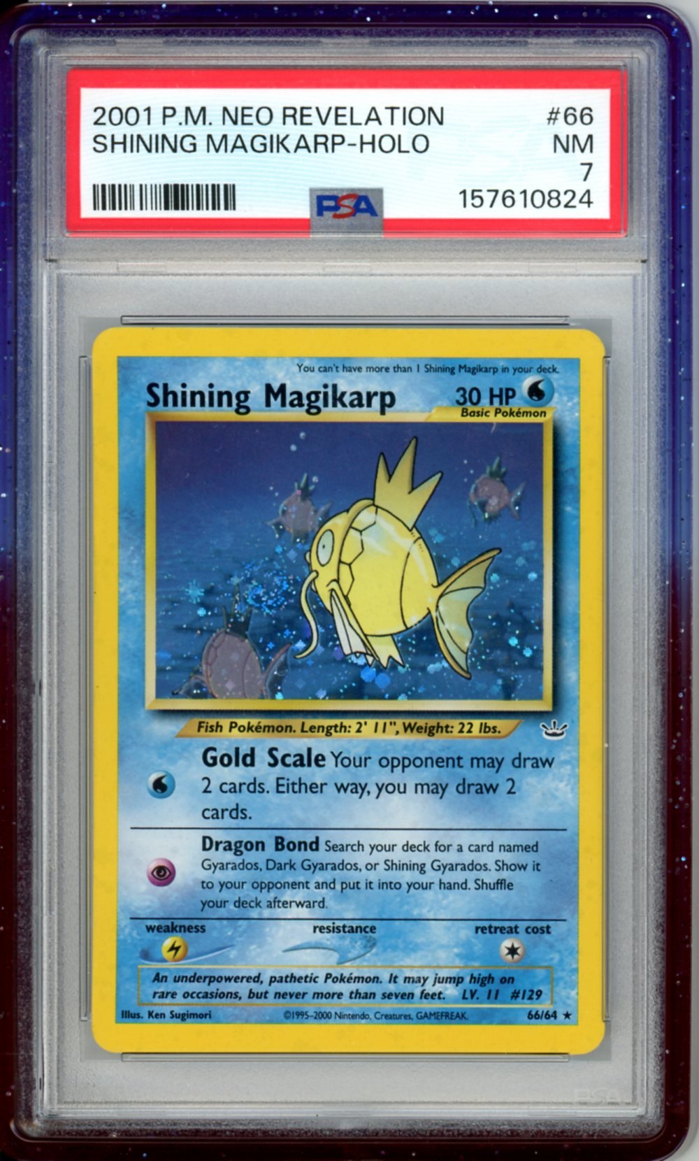 PSA 7 Shining Magikarp 66/64 - Neo Revelation