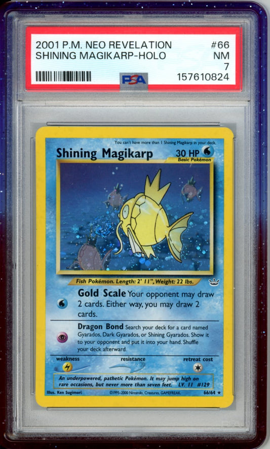 PSA 7 Shining Magikarp 66/64 - Neo Revelation